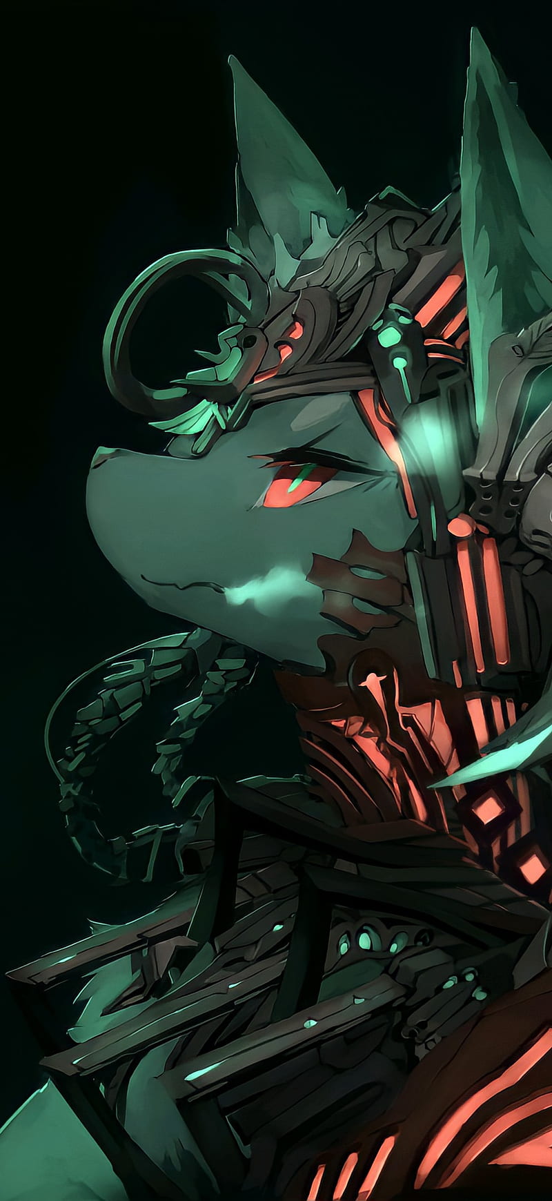 800x1740 HD fox furry wallpaper