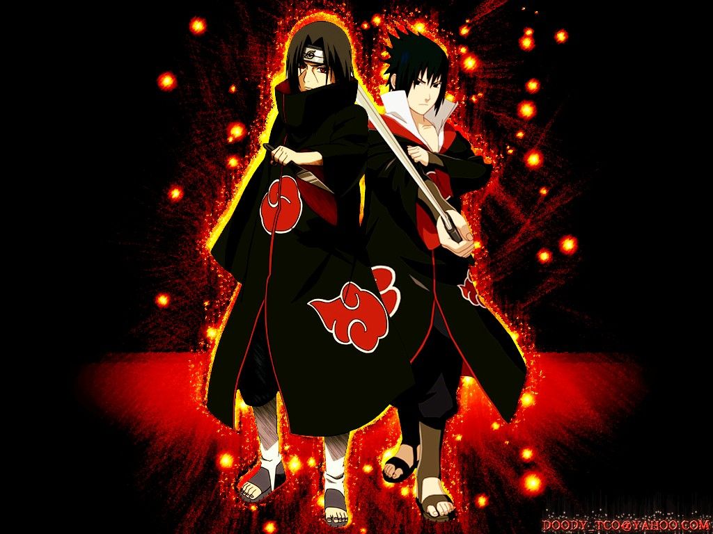 1024x768 Uchiha Brothers Wallpaper