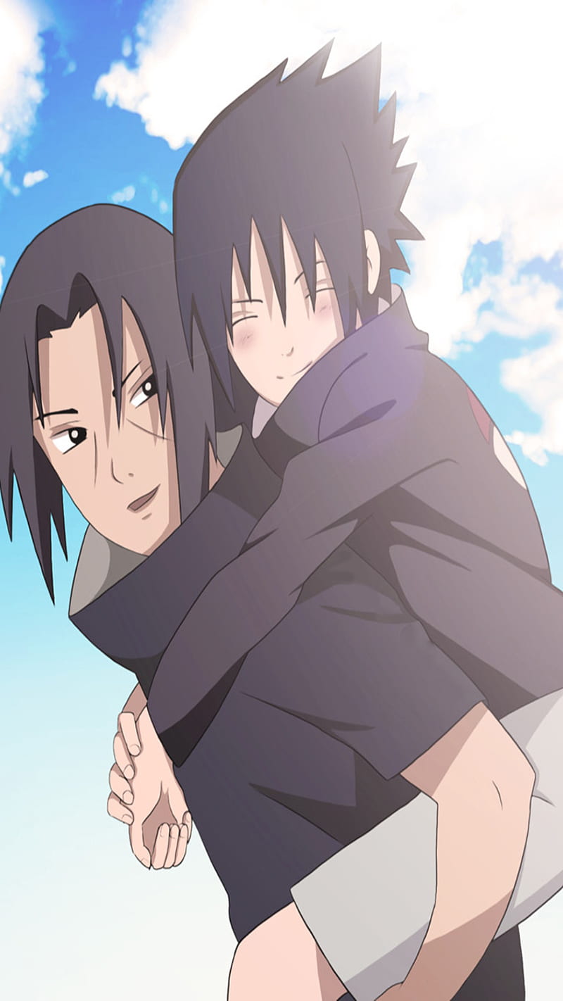 800x1422 Itachi and Sasuke, brothers, love, naruto, sharingan, uchiha, HD phone wallpaper