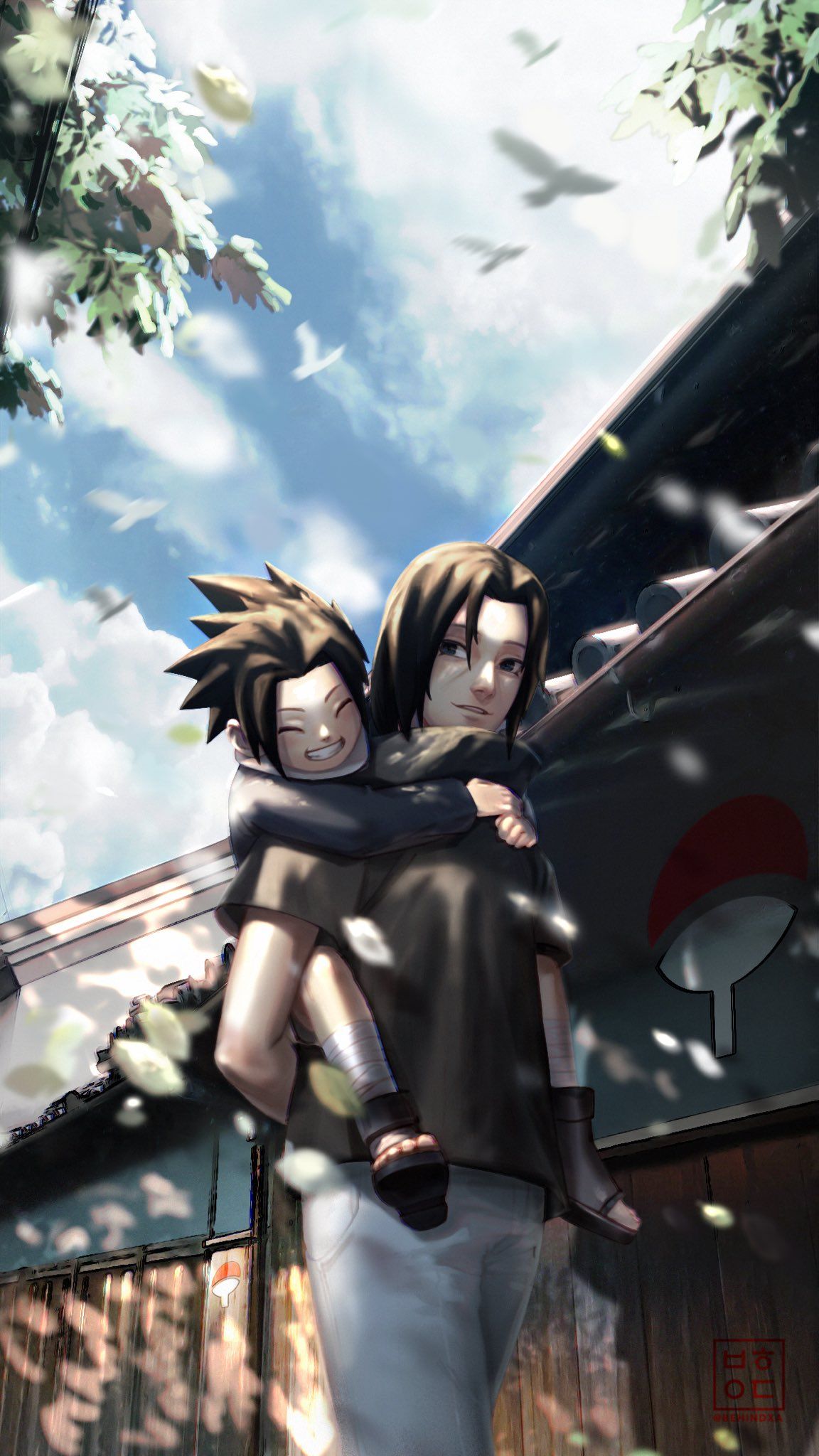 1152x2048 Uchiha Brothers Wallpaper by Behindxa Anime Image Board