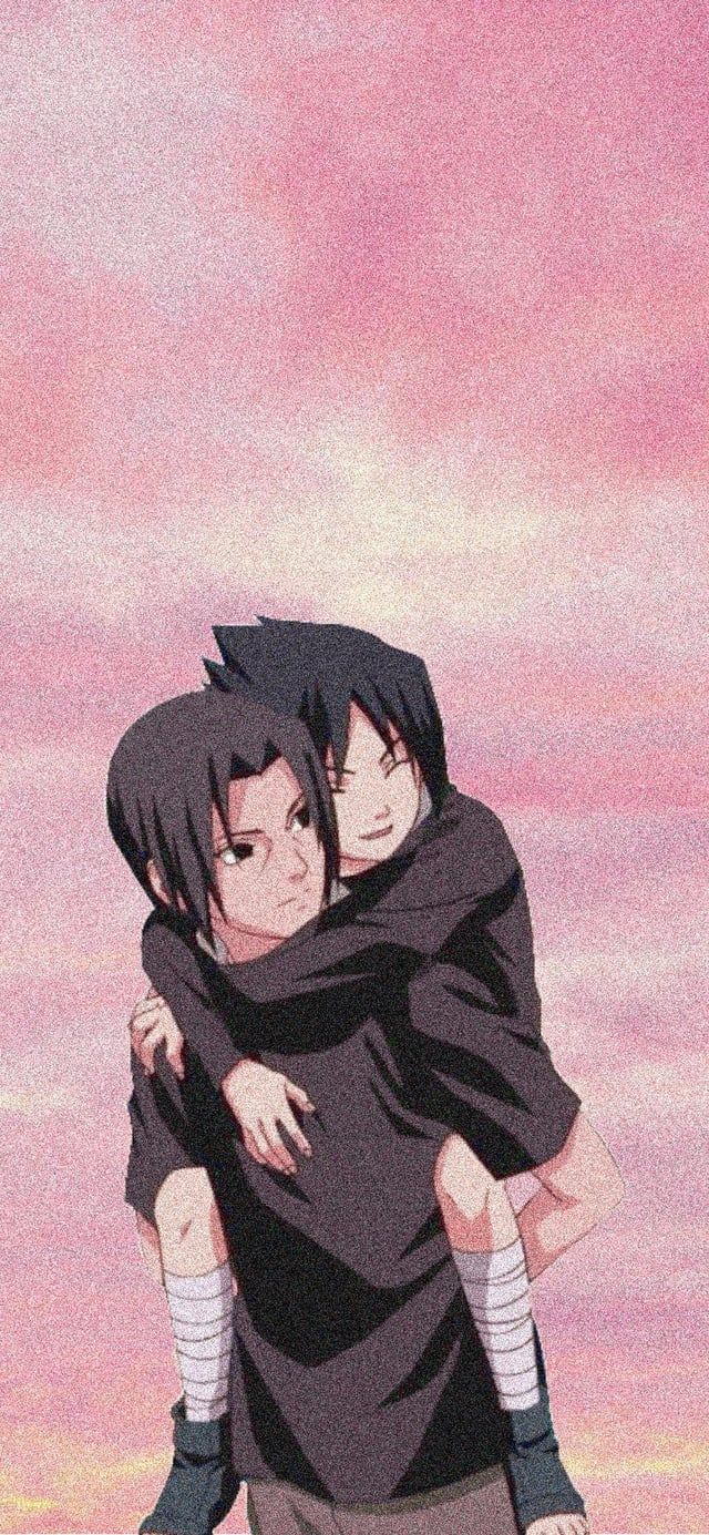640x1385 Here's a sasuke and itachi wallpaper i made. best brother duo in anime!