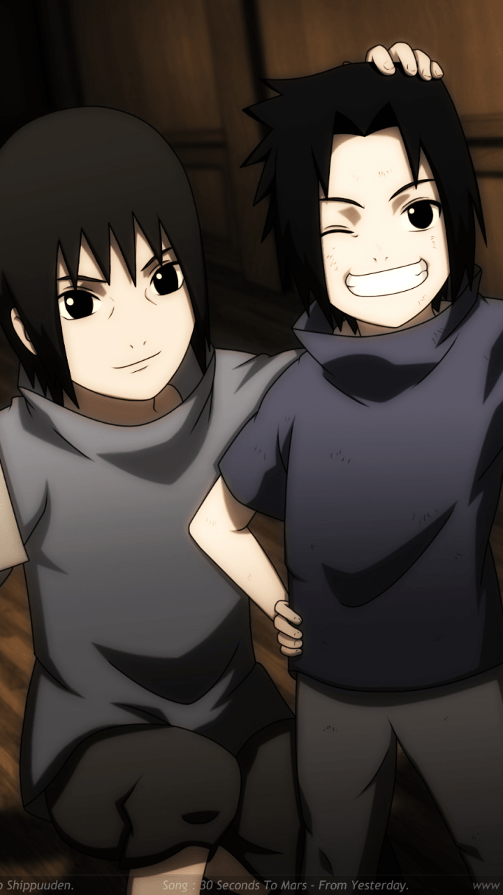 720x1280 Uchiha Brothers Bond: Itachi & Sasuke Naruto Anime Wallpaper