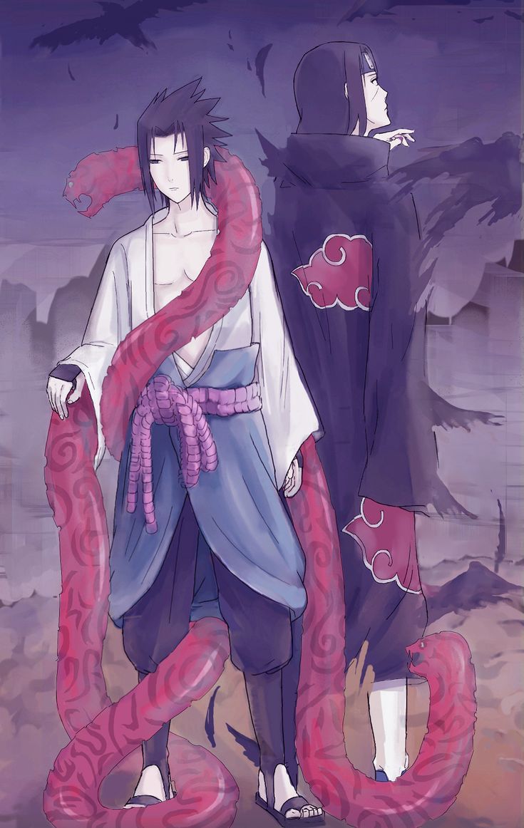 735x1162 Uchiha Brothers Wallpaper by Pixiv Id 2875475 Anime Image Board