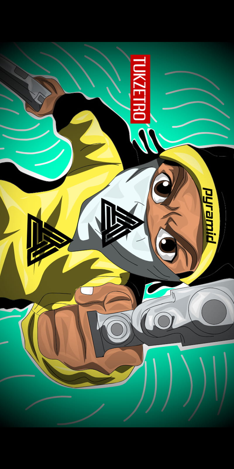 800x1600 Boondocks, art, black, black pyramid, pyramid, tukzetro, tukzetroarts, HD phone wallpaper