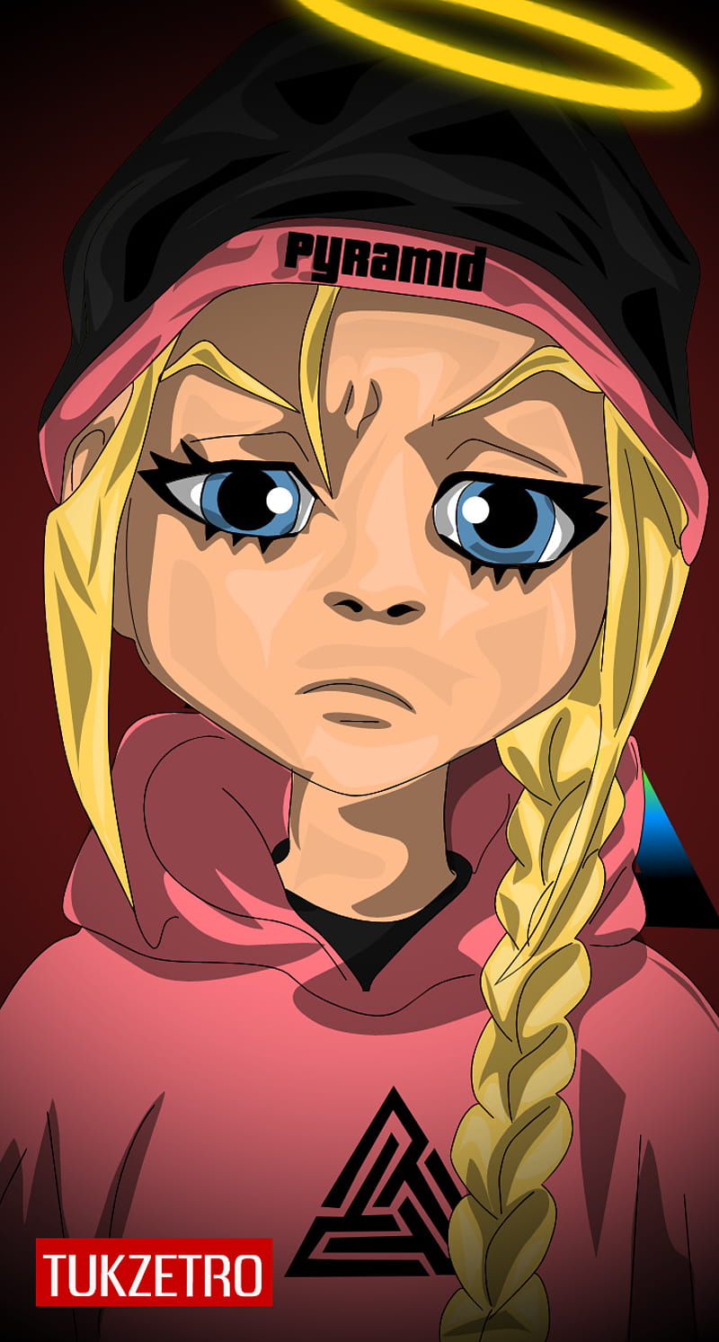 800x1493 Boondocks, tukzetro, tukzetroarts, girl, black pyramid, supreme, bape, chris brown, HD phone wallpaper