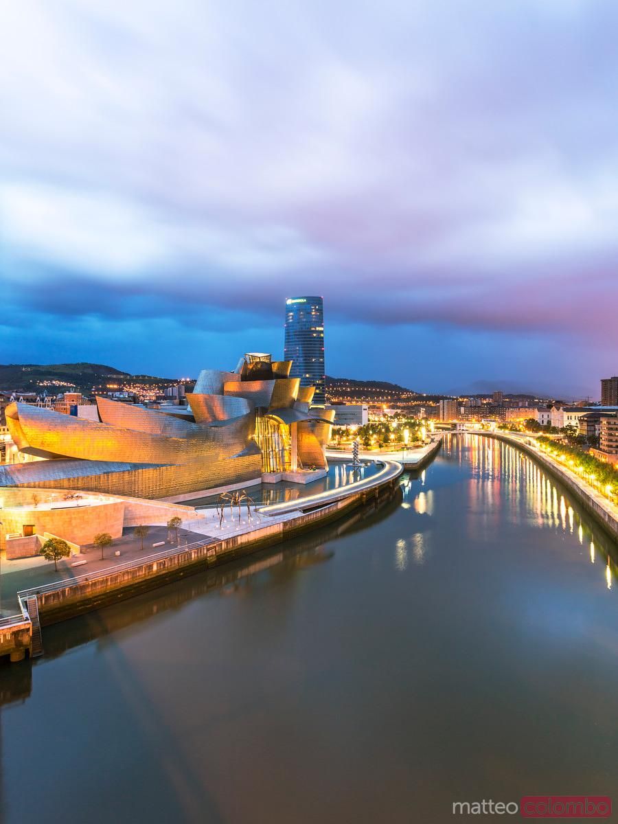 900x1200 High angle view of Guggenheim museum and Bilbao city, Spain. Royalty Free Image