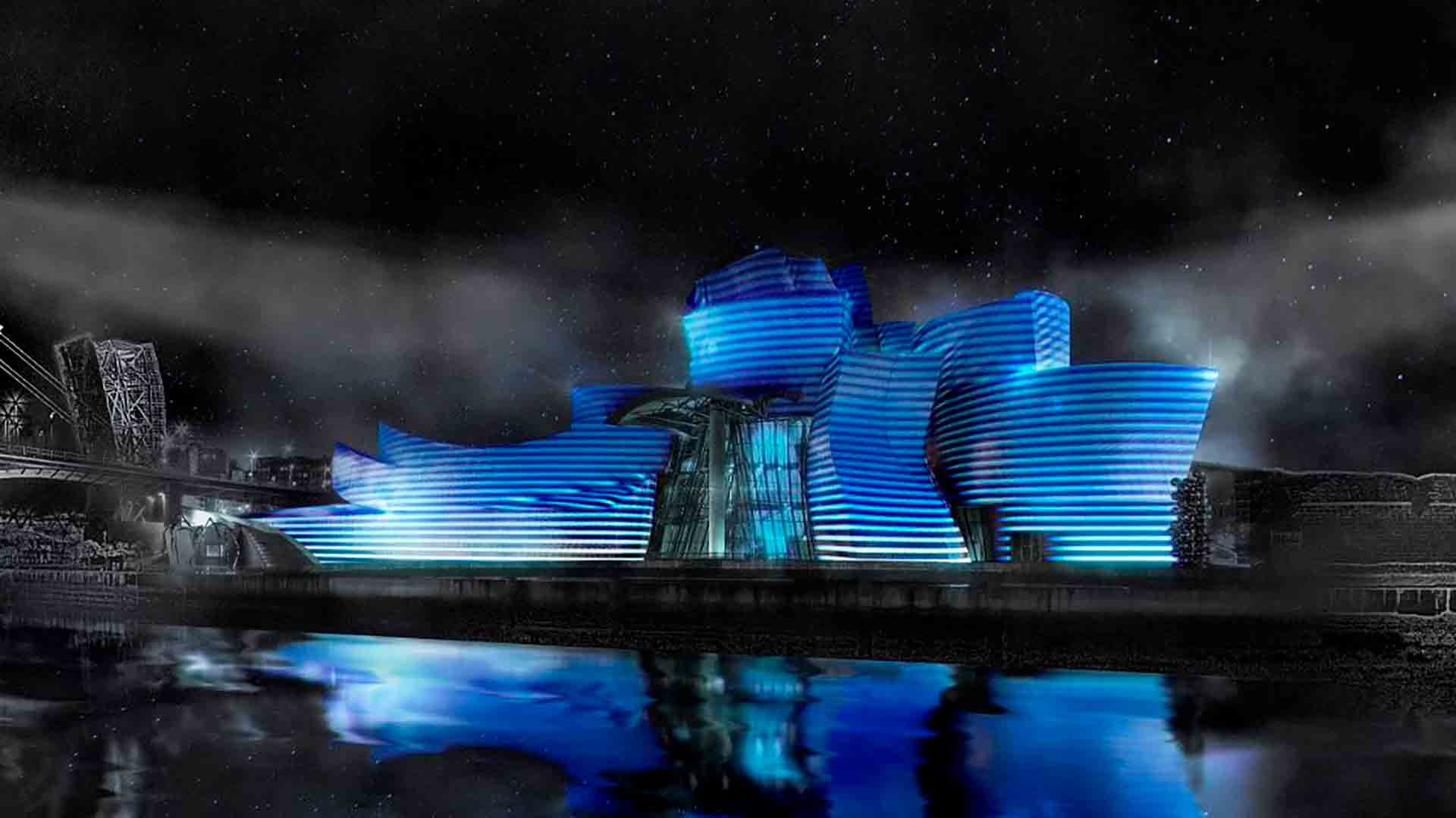 1920x1080 Reflections, an Extraordinary Mapping Show to Celebrate the Museum's 20th Anniversary. Guggenheim Museum Bilbao