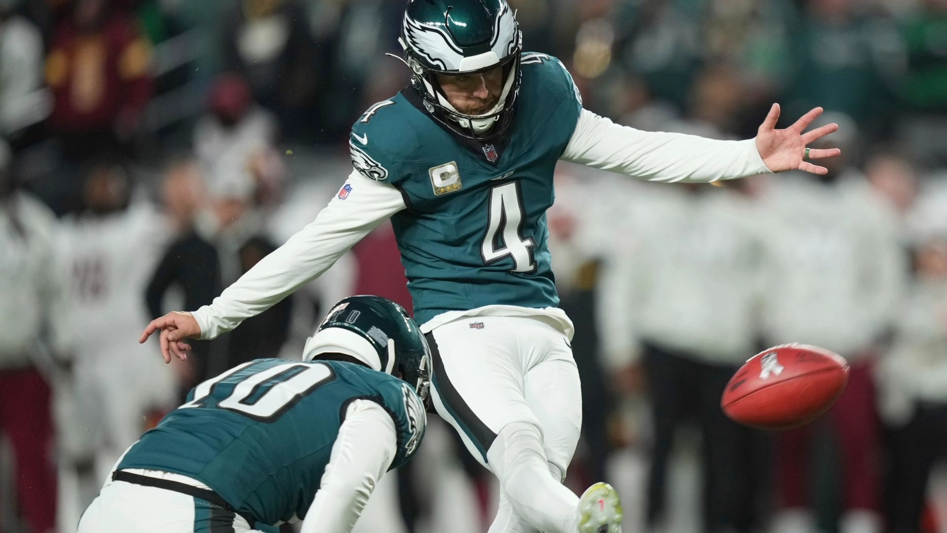 1920x1080 Kirk Herbstreit reads out text message from Pat McAfee live on TNF as Philadelphia Eagles suffer kicking disaster