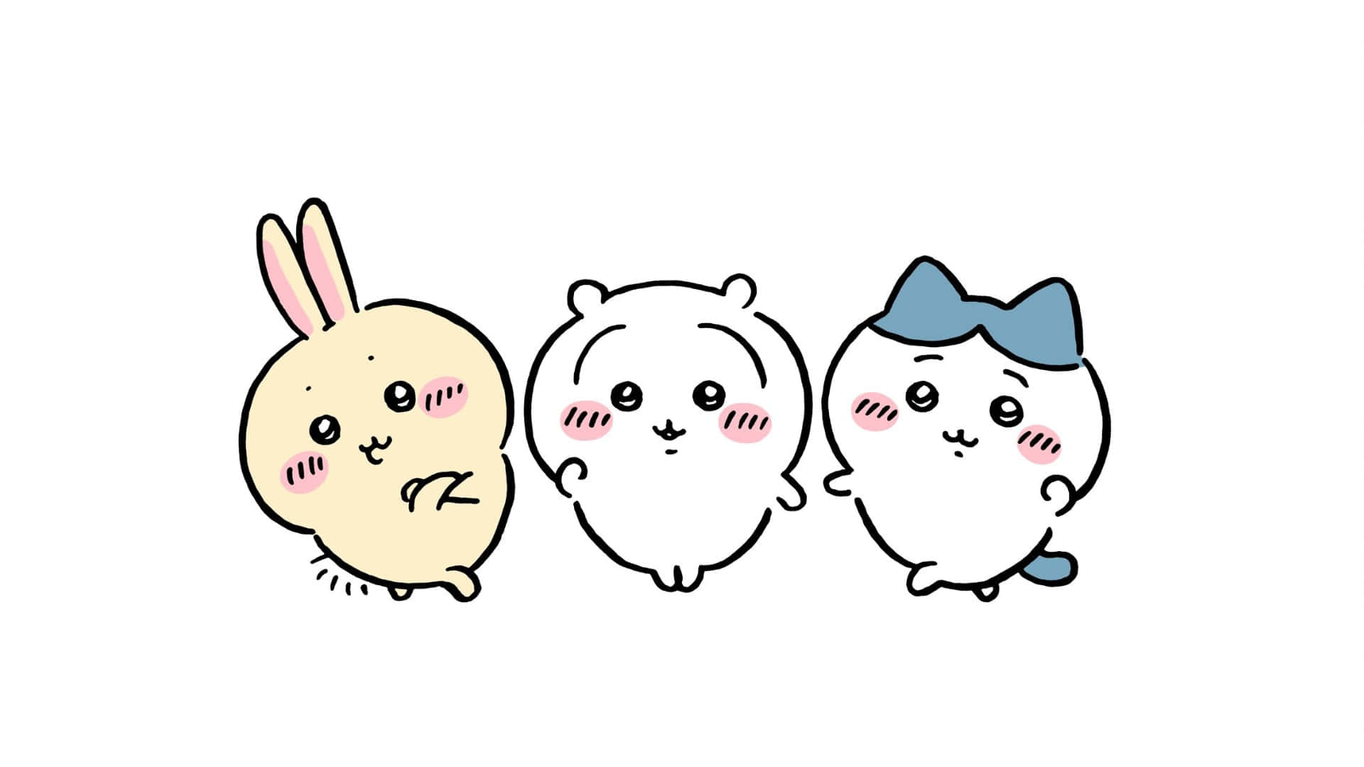 1920x1080 Download Chiikawa Cute Character Trio Wallpaper