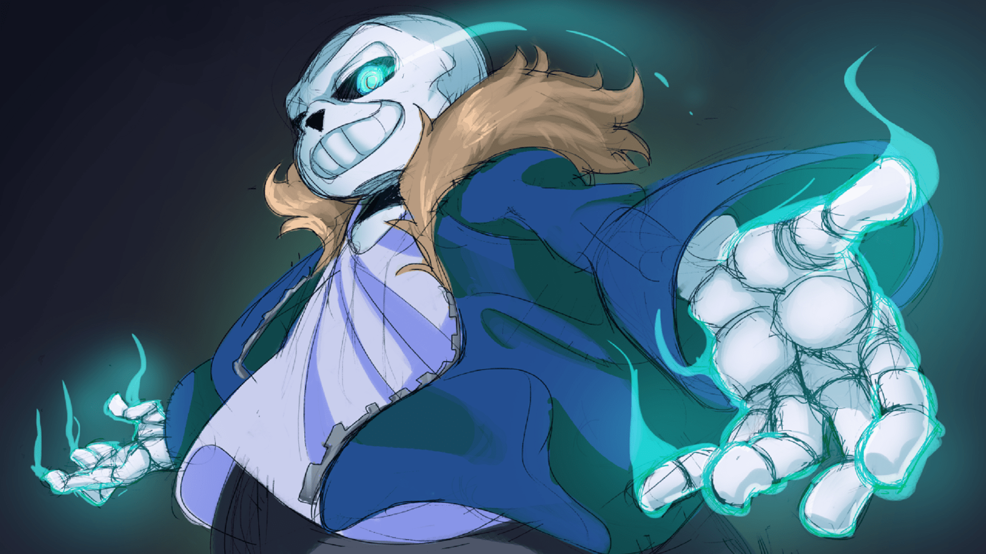 1920x1080 HD Wallpaper of Sans from Undertalex1080