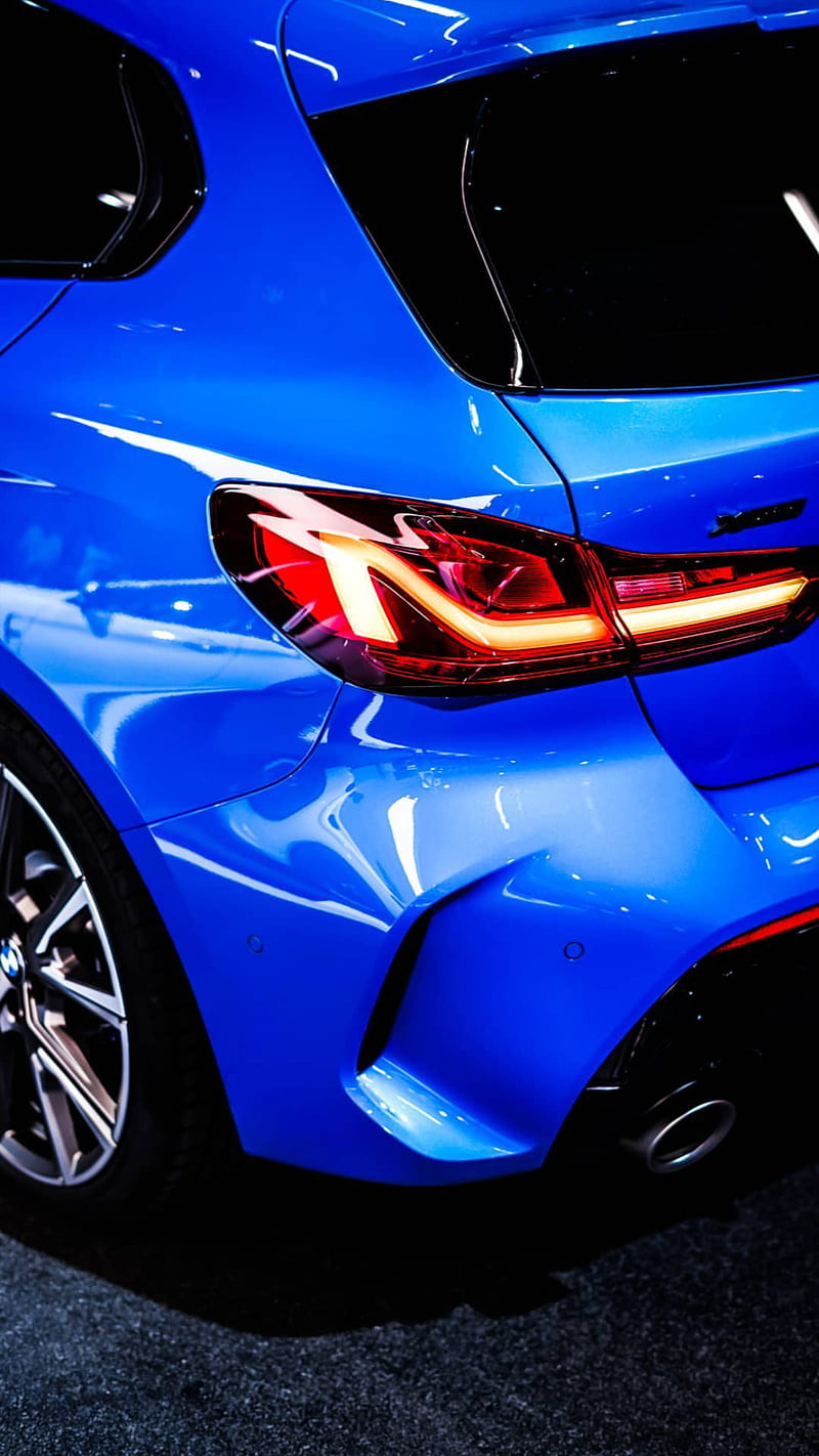 800x1422 BMW, 1 series, backlight, bavarian car, blue car, car, carros, german car, m HD phone wallpaper