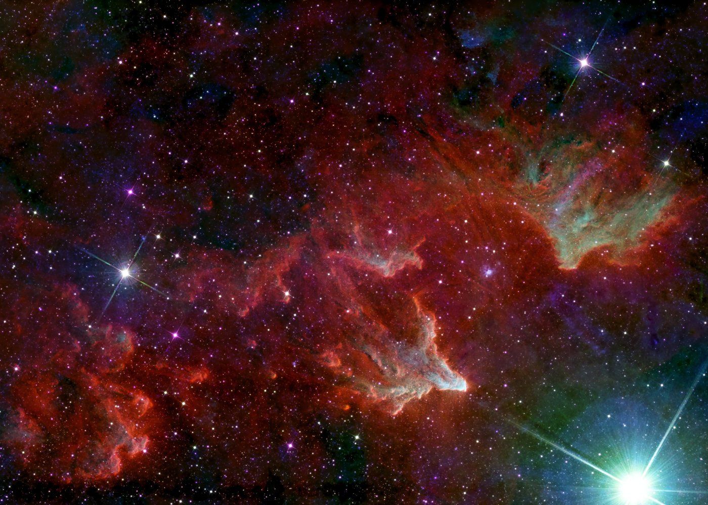 1400x1000 SH2 185 (γ Cas Nebula, Ghost Of Cassiopeia)