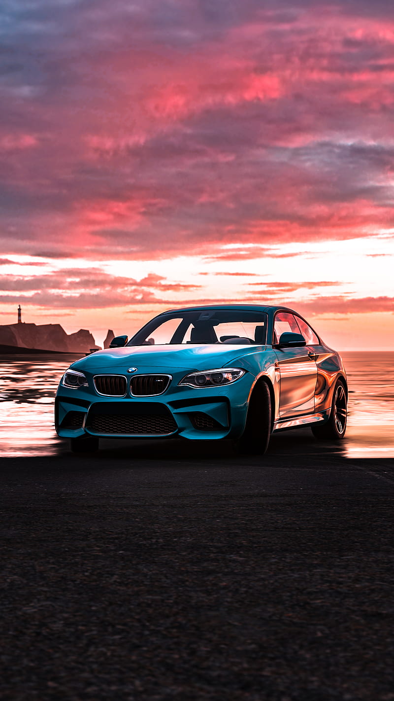 800x1422 Bmw M2 Blue, carros, forza, horizon, sunset, HD phone wallpaper