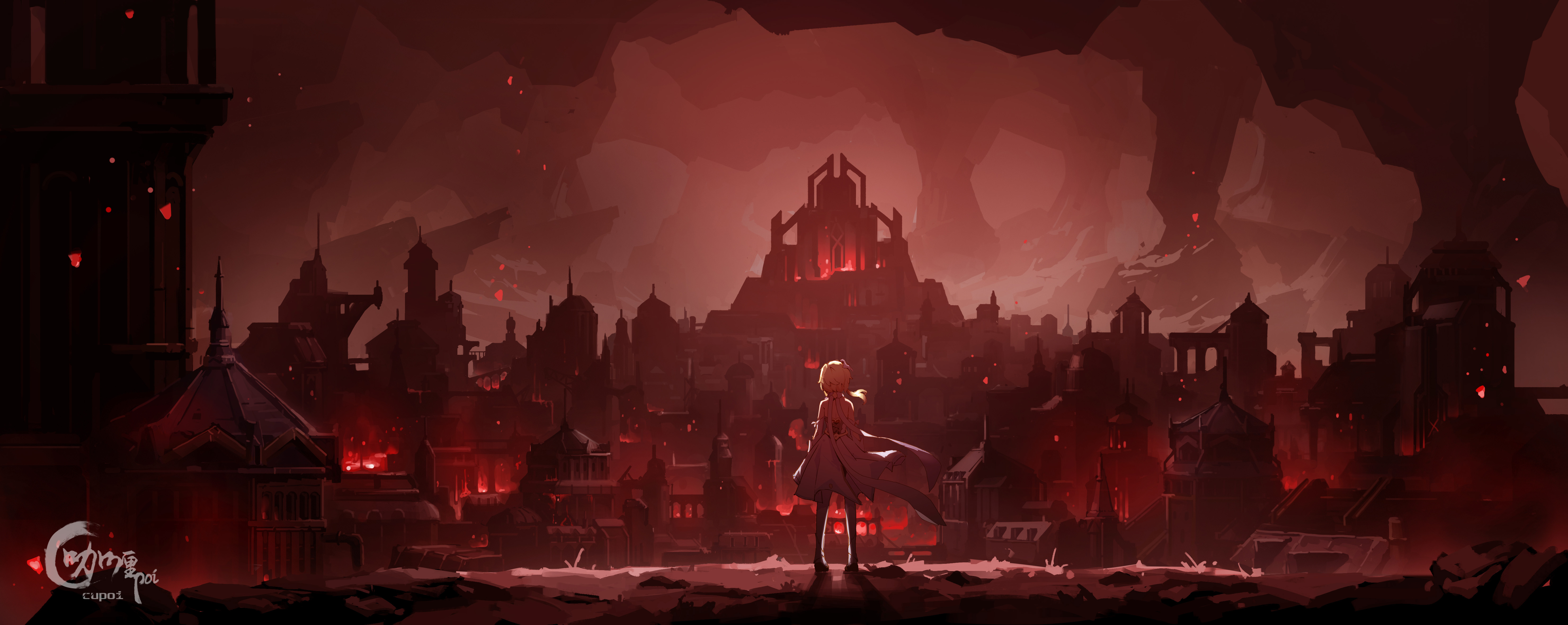 5920x2360 Genshin Impact 5K City View Wallpaper, HD Games 4K Wallpaper, Image and Background