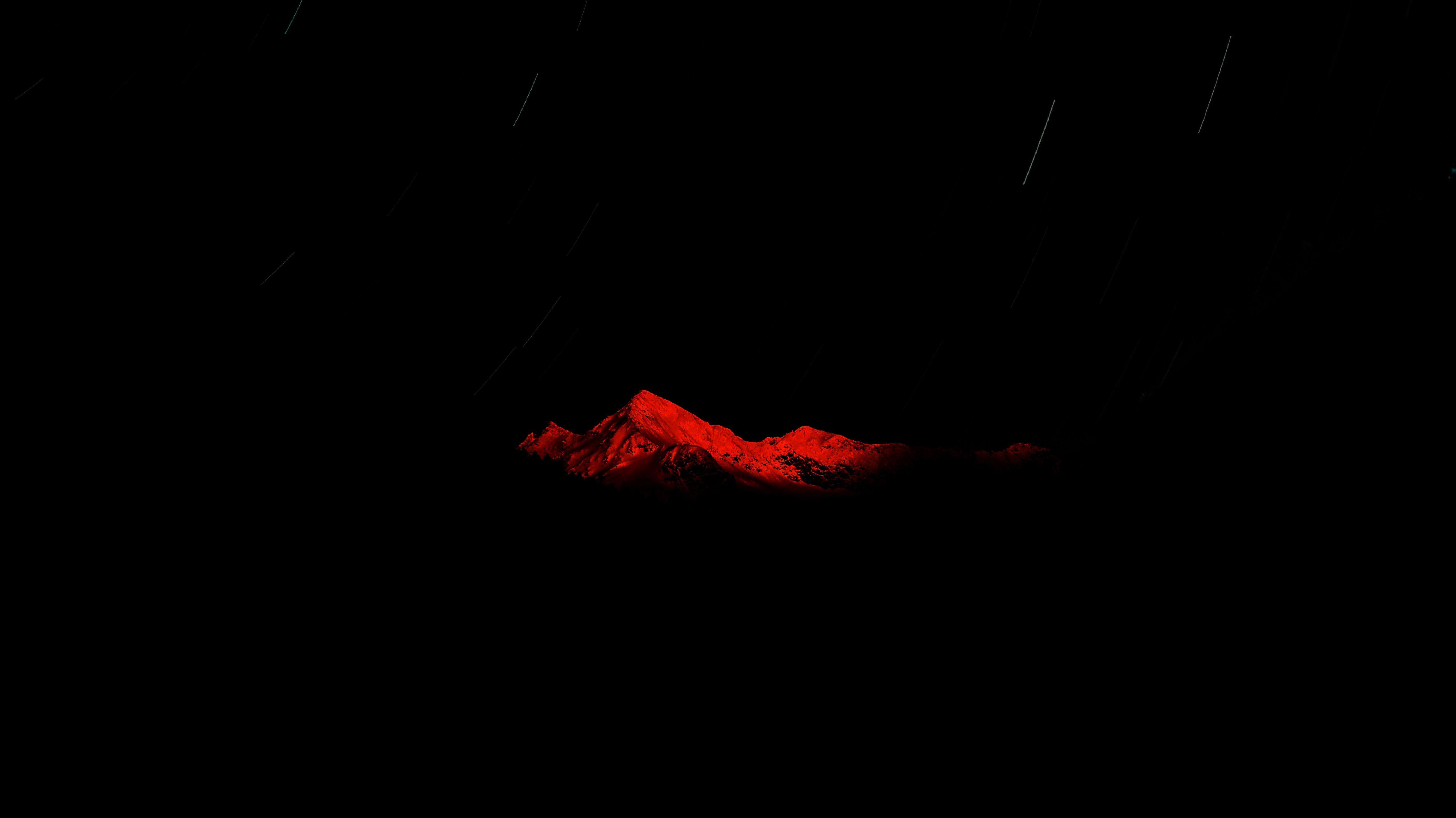 5472x3078 Red Mountain Starry Night Dark 5k Wallpaper, HD Artist Wallpaper, 4k Wallpaper, Image, Background, Photos and Picture