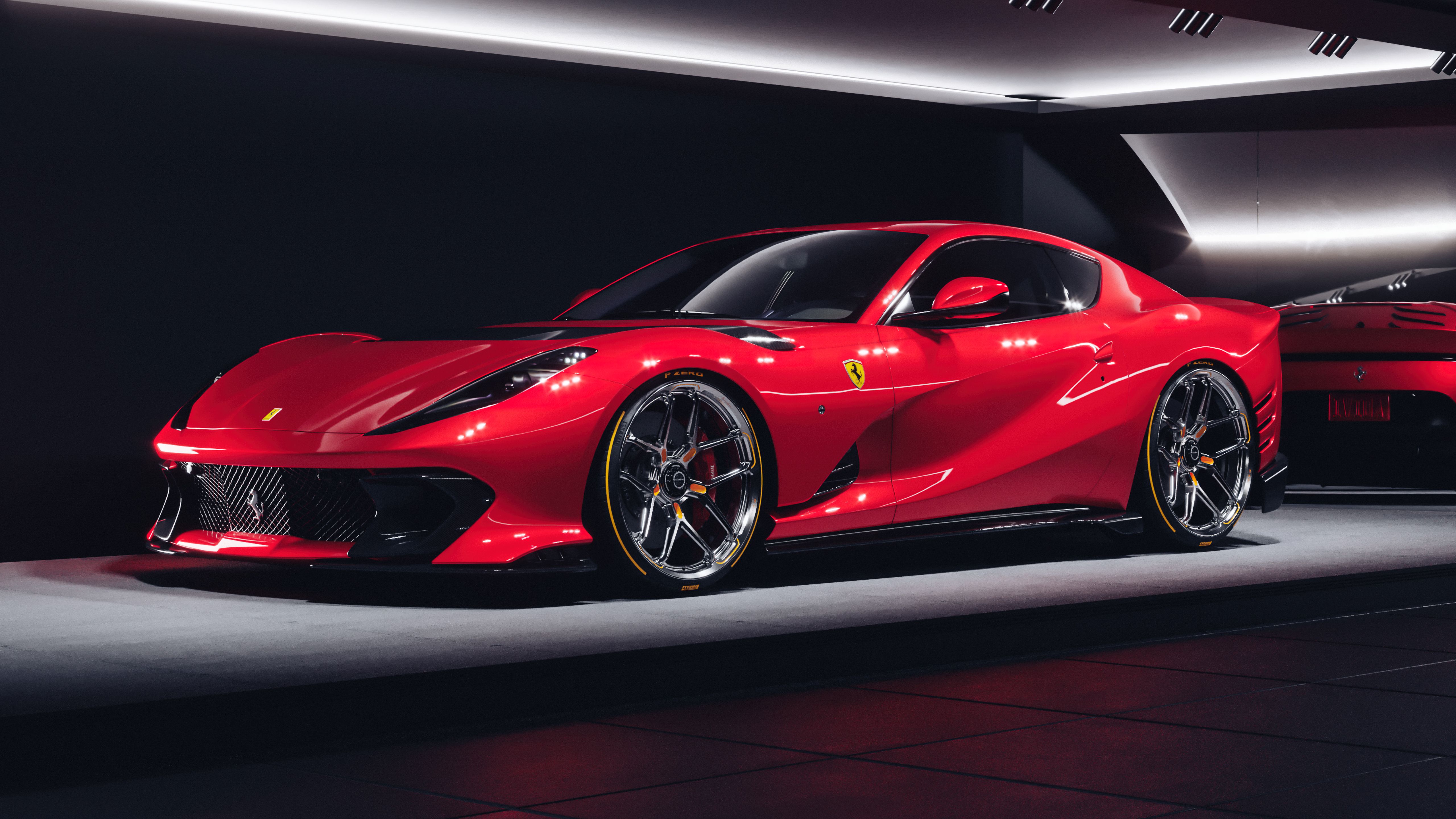 5120x2880 Red Ferrari 812 Competizione Car 4K 5K HD Cars Wallpaper