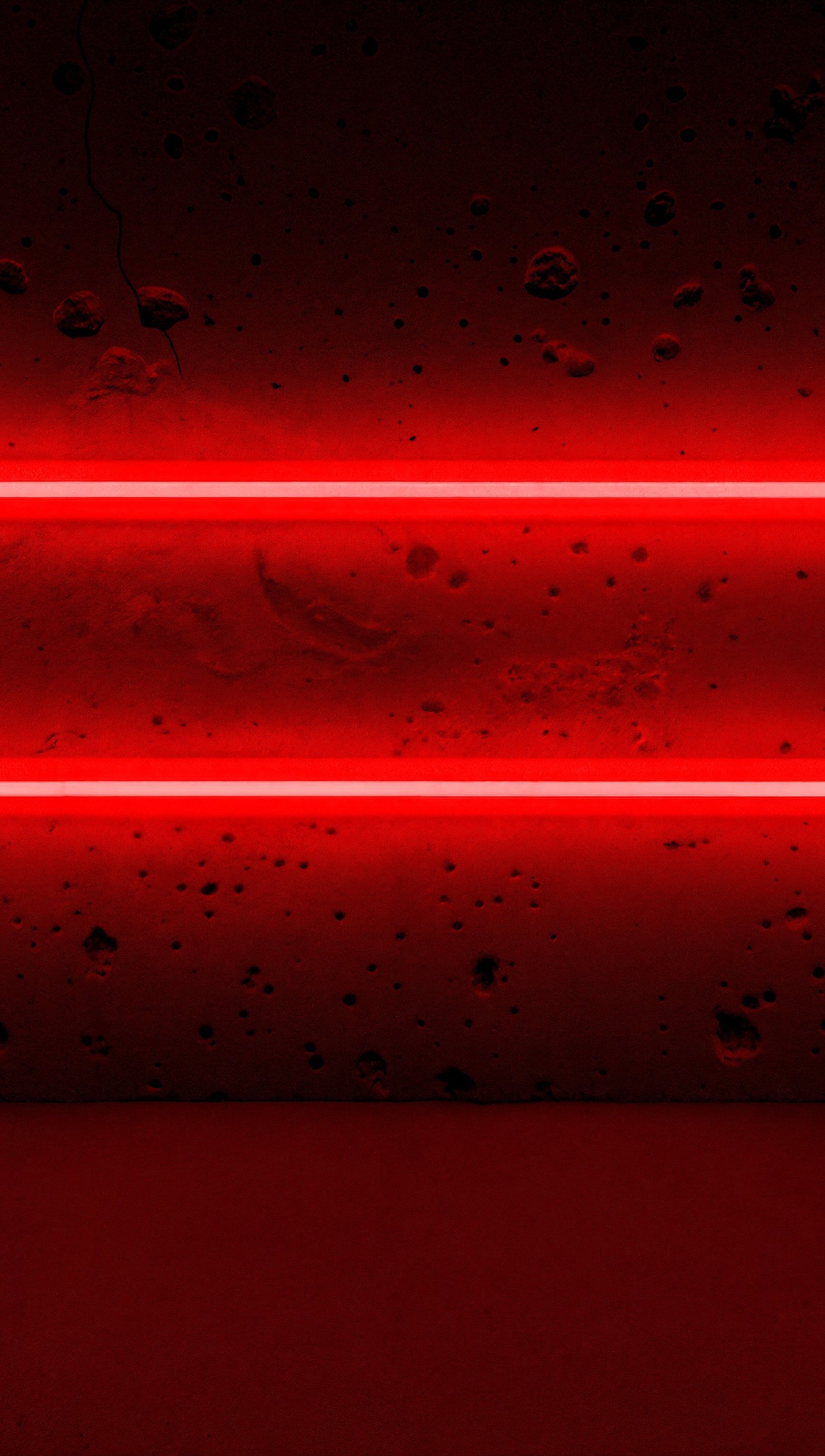1740x3072 Red neon light bars Wallpaper 4K for iPhone and Mobile Phone