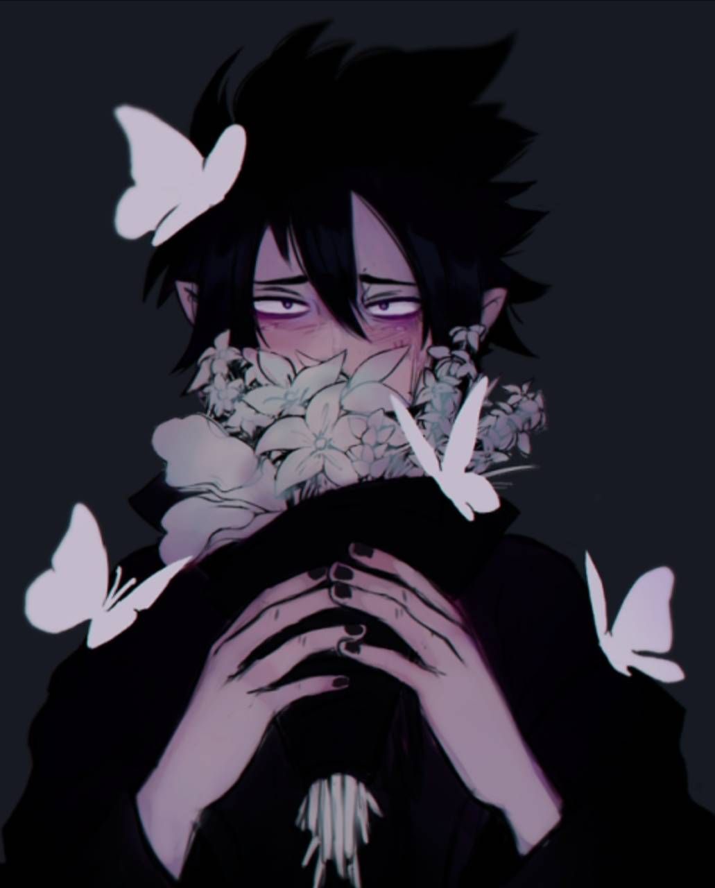 1031x1280 Shy Anime Boy Wallpaper