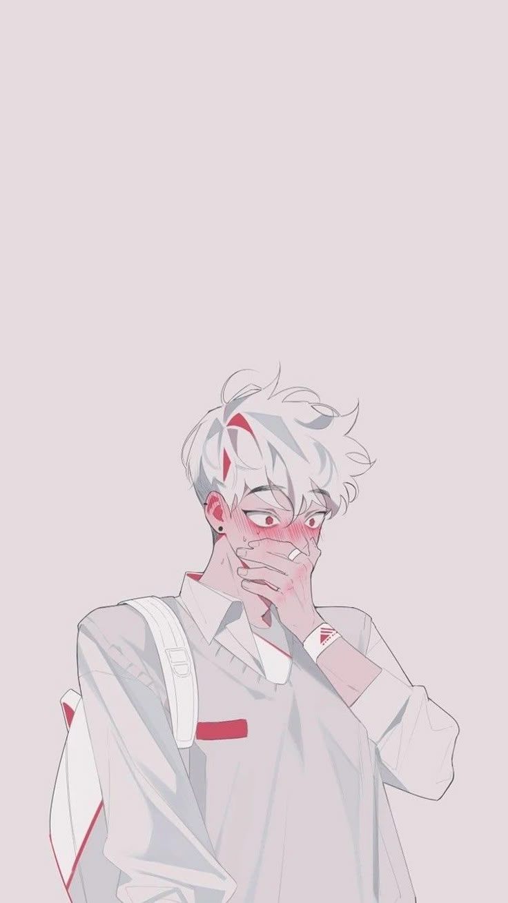 736x1309 Shy boy wallpaper. Pink guy drawing, Soft guy drawing, Cute anime guys