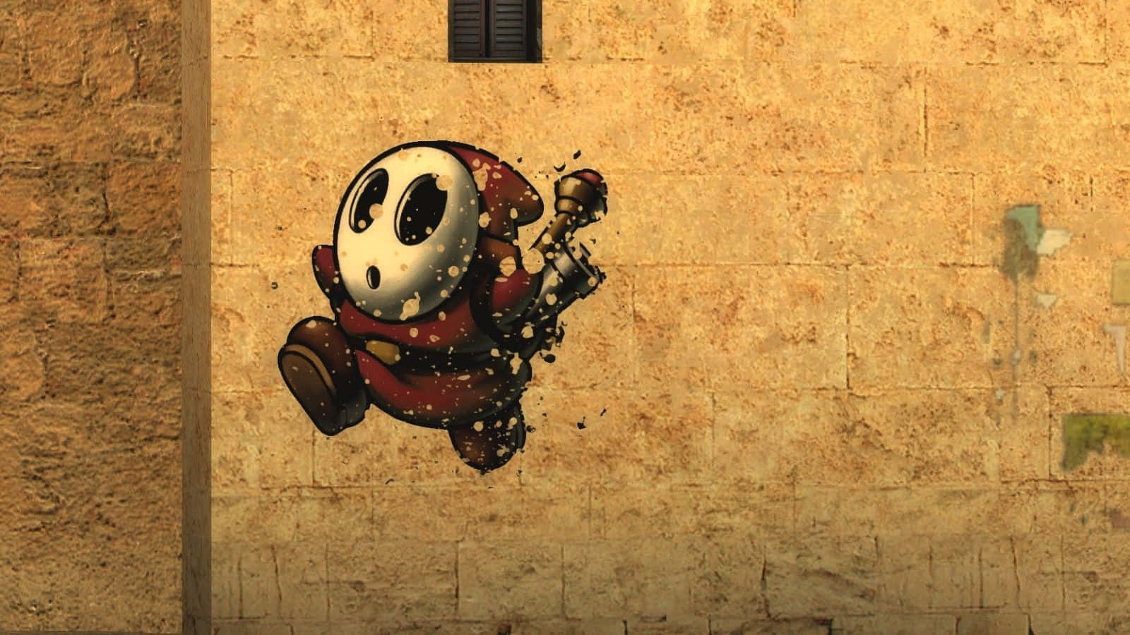 1600x900 Download Shy Guy Hiding Behind a Tree Wallpaper