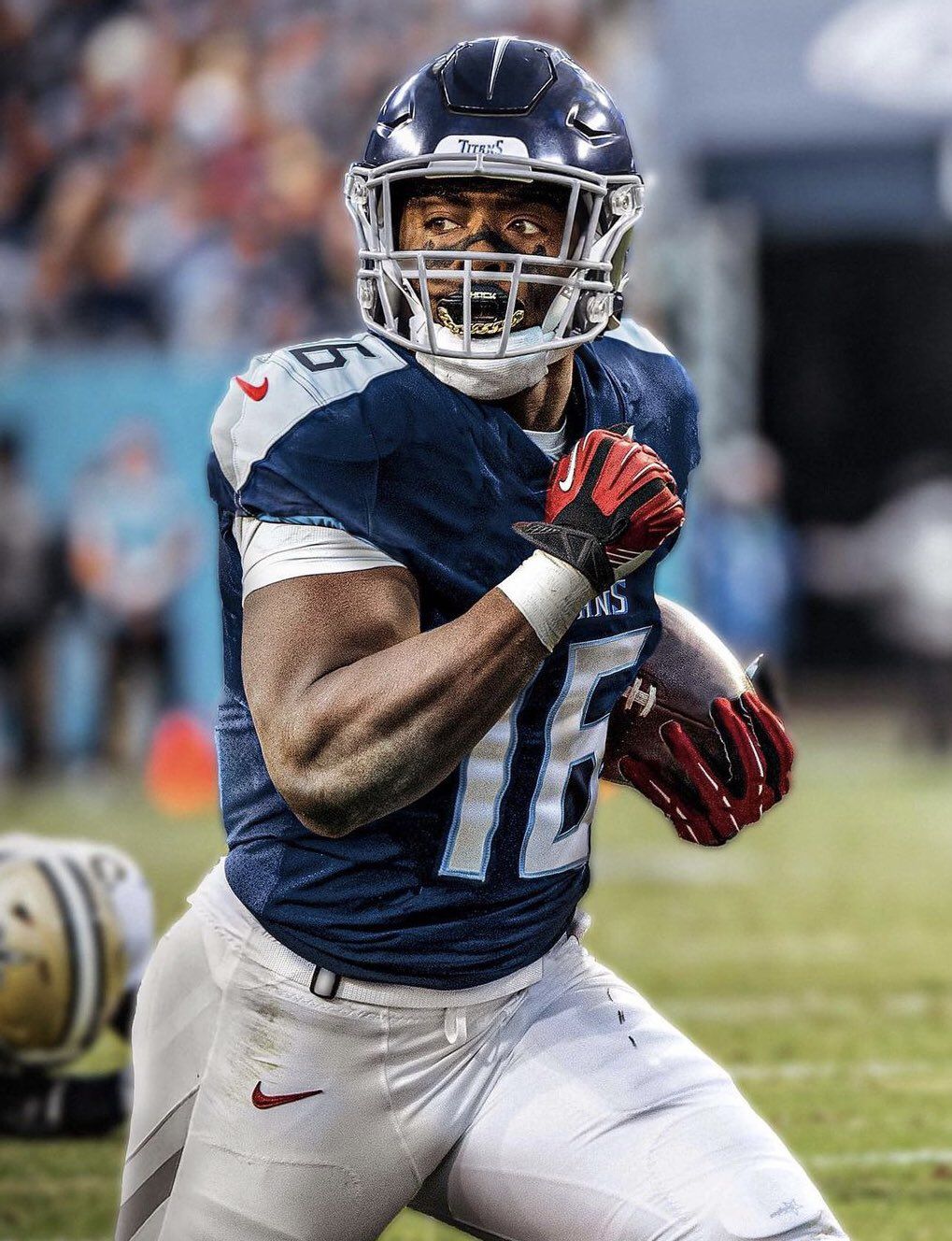 1019x1328 Wes Wisley on X: Treylon Burks with the fresh #Titans jersey swap