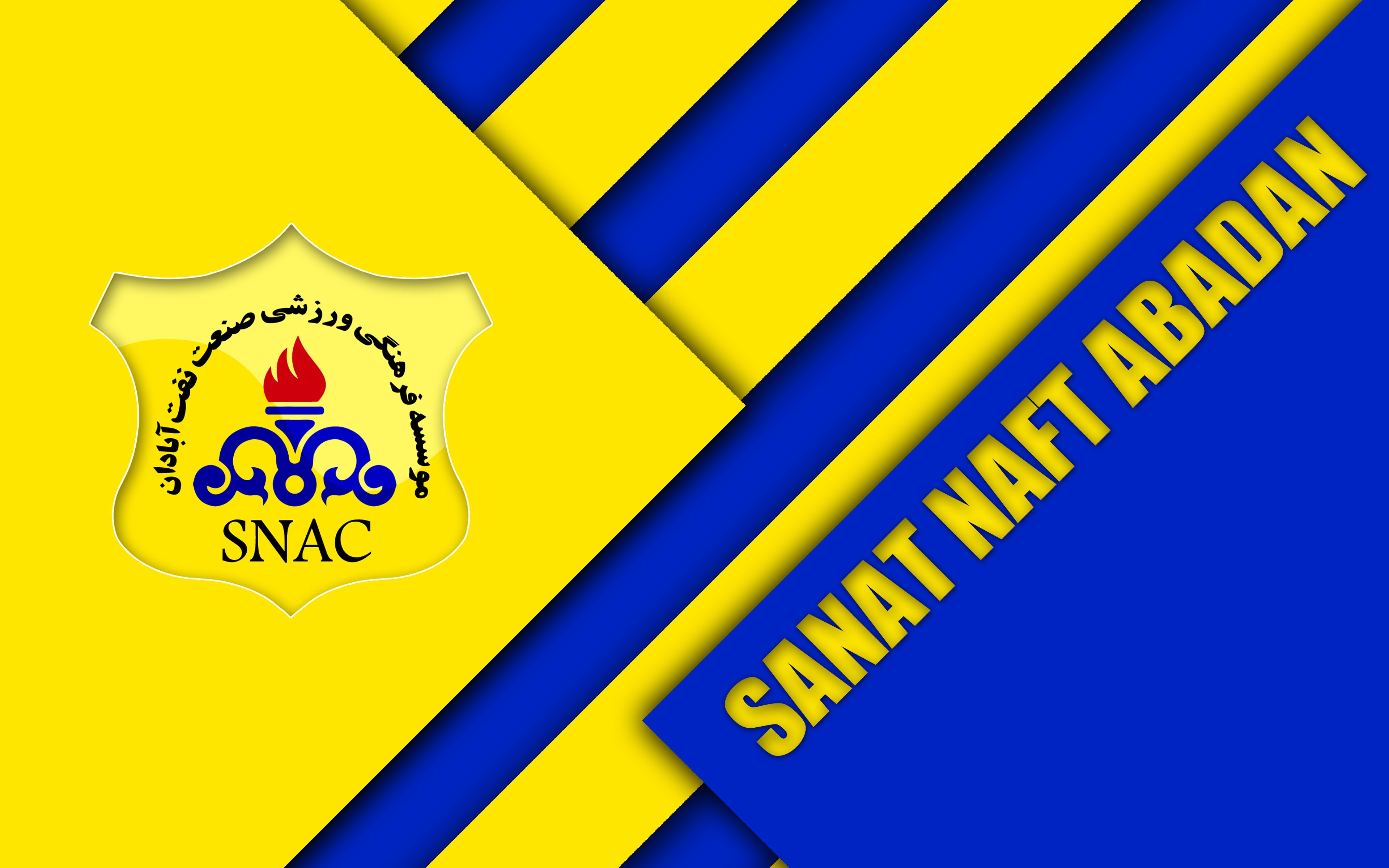 3840x2400 Phone wallpaper: Sanat Naft Abadan F C, Sports, Emblem, Logo, Soccer 456642