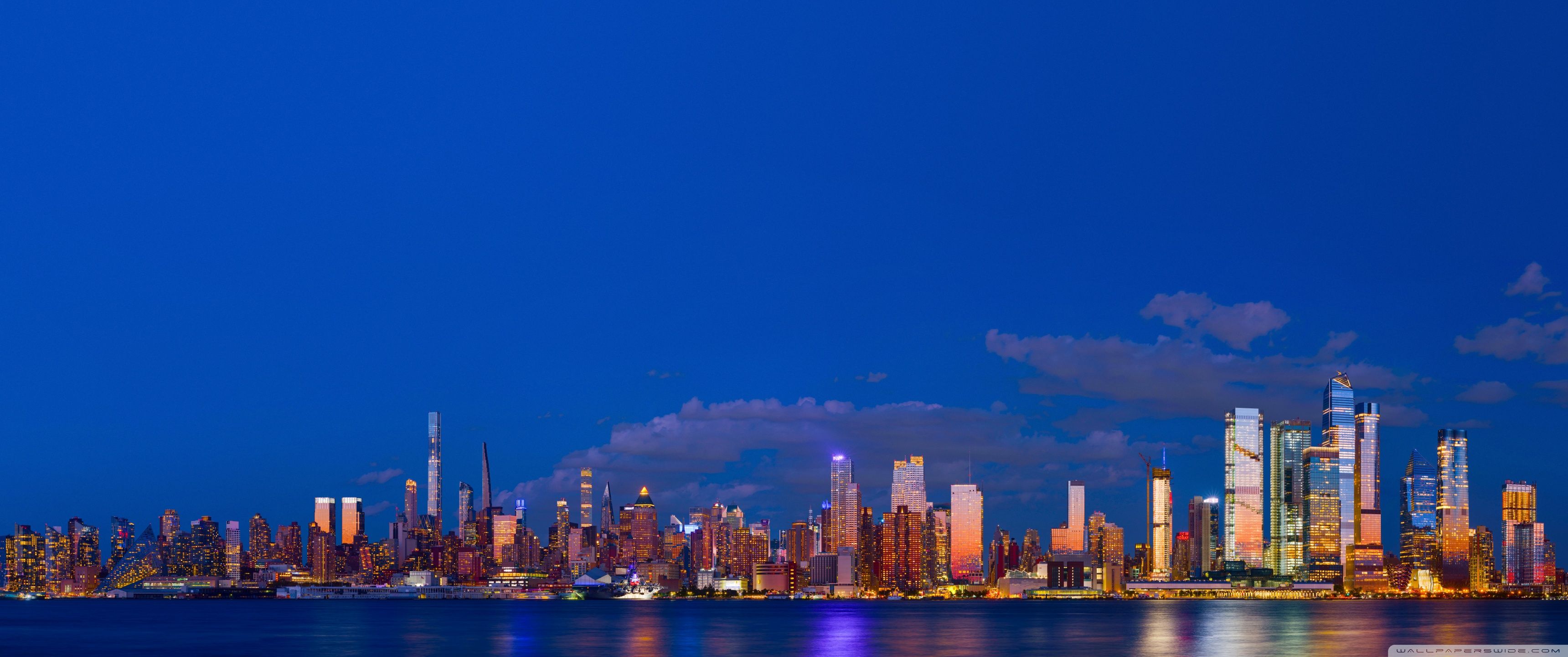 3440x1440 Midtown Manhattan, New York City Panorama 4K UHD Wallpaper for UltraHD Desktop and TV : Widescreen and UltraWide Display : Dual and Triple Monitor : Smartphone and Tablet Devices