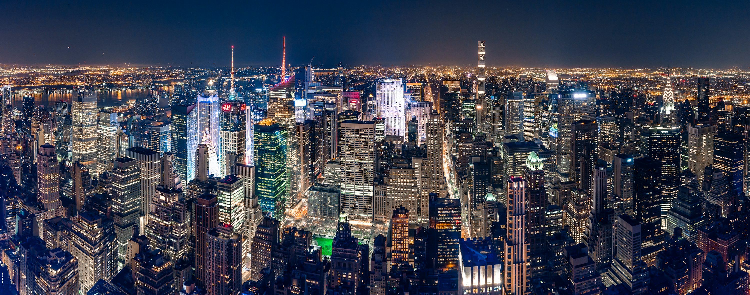 3000x1181 New York City skyline at night