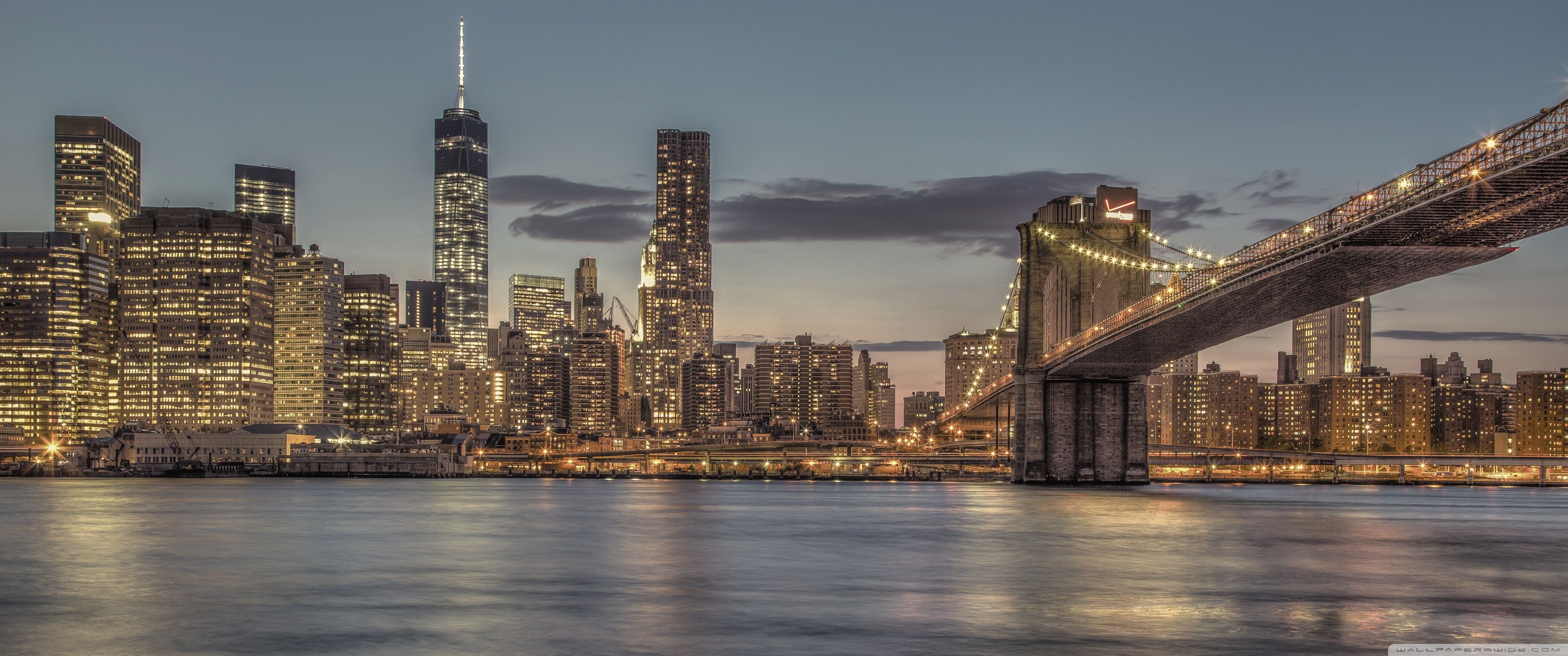 3440x1440 Bright Lights New York City 4K UHD Wallpaper for UltraHD Desktop and TV : Widescreen and UltraWide Display : Dual Monitor : Smartphone and Tablet Devices