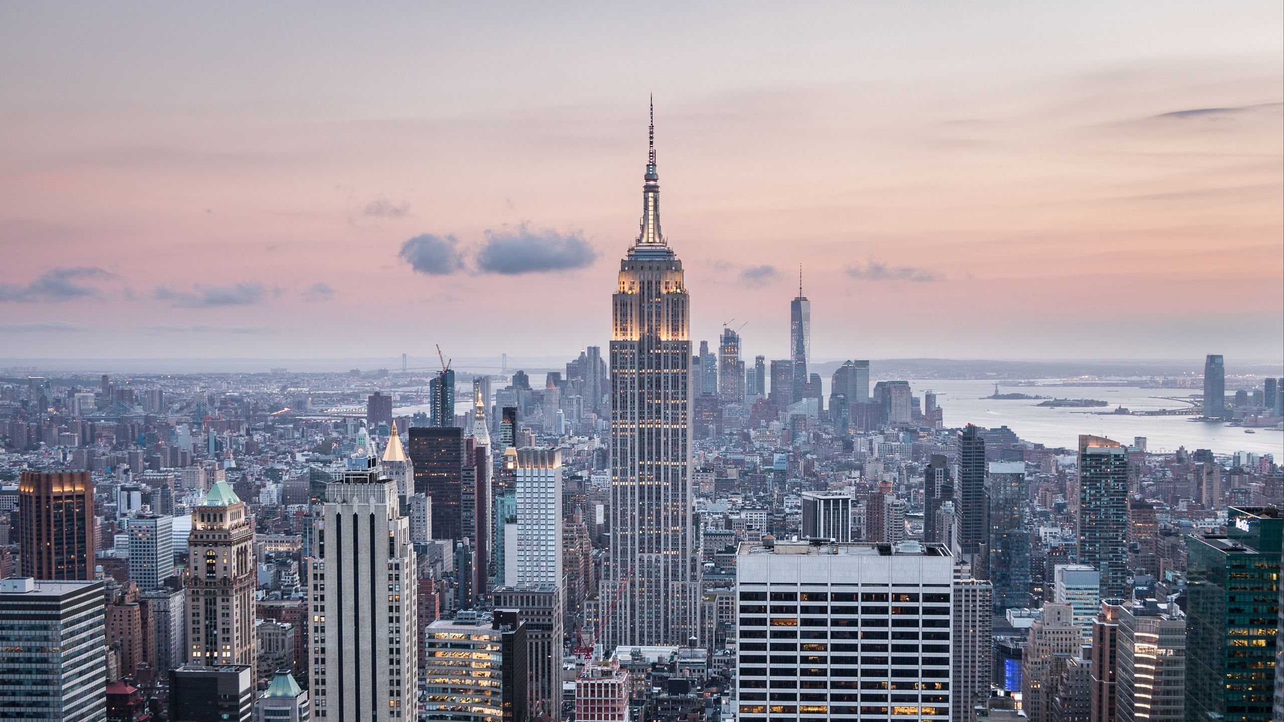 2560x1440 Download wallpaper 2560x1440 new york, usa, skyscrapers, top view widescreen 16:9 HD background
