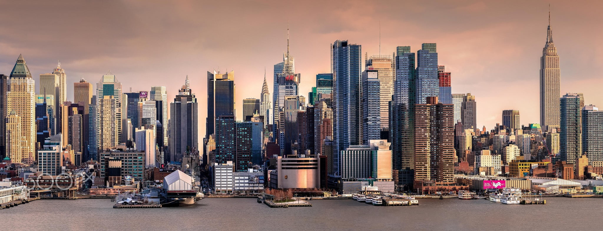2048x786 City skyline photograph, photography, city, panoramas, New York City HD wallpaper