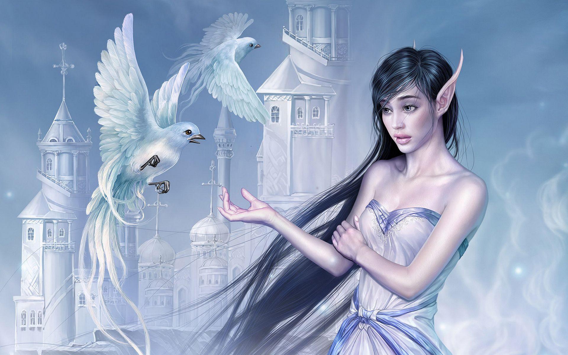 1920x1200 Female Elves Wallpaper