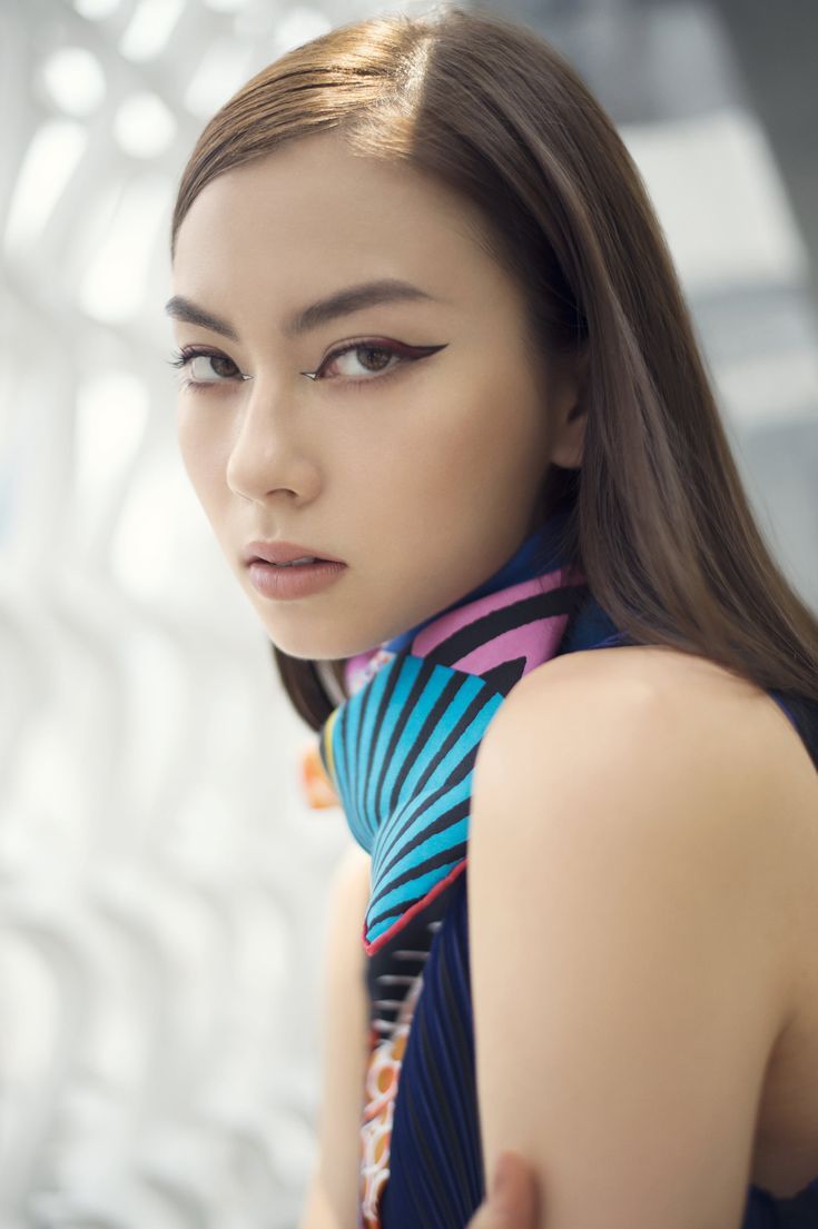 735x1105 HD wallpaper: women, Lauren Tsai, face, makeup, portrait, brunette