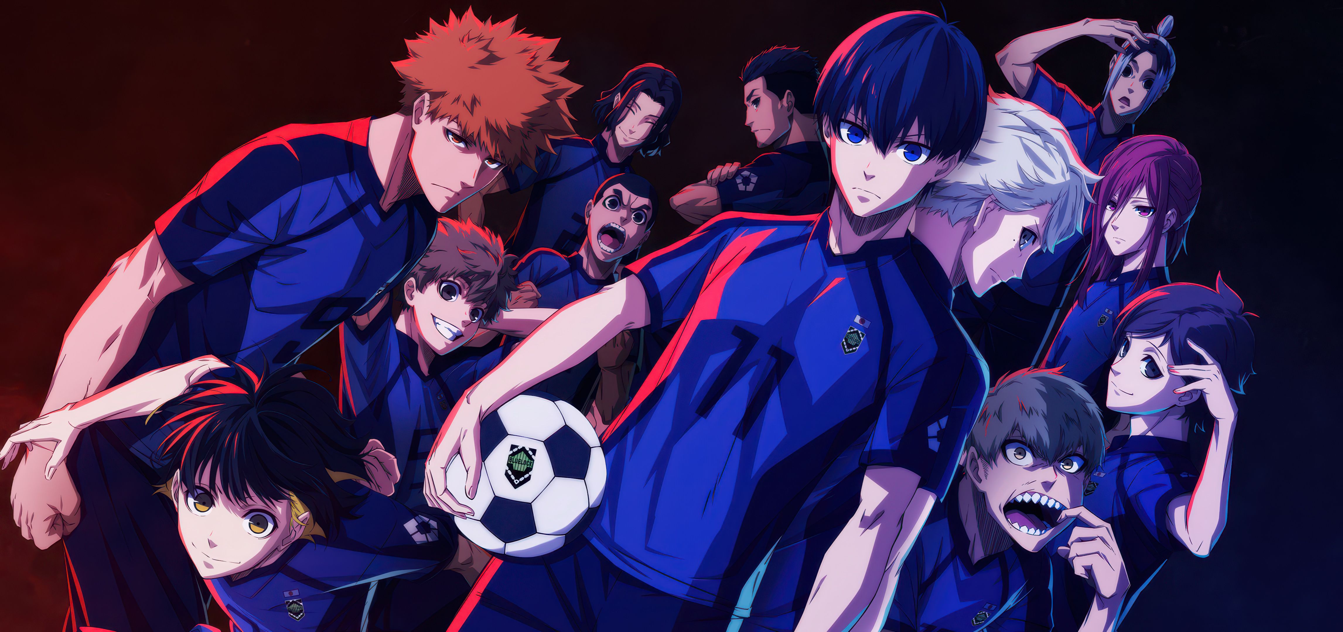 4585x2160 Team Z (Blue Lock) Wallpaper 4K, Ultrawide, Yoichi Isagi