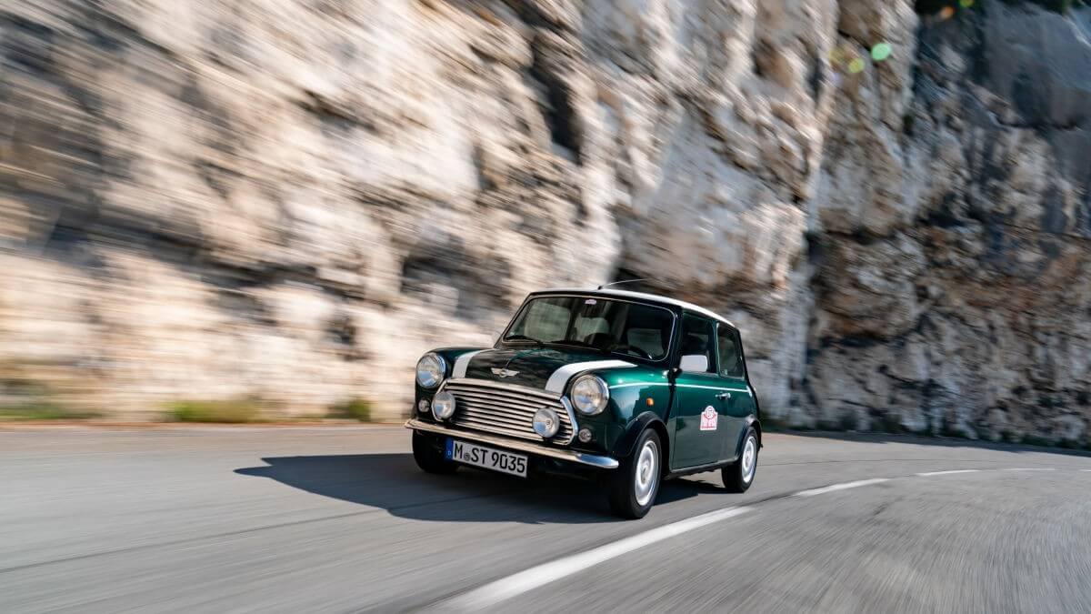 1200x675 Paddy Hopkirk in a classic Mini