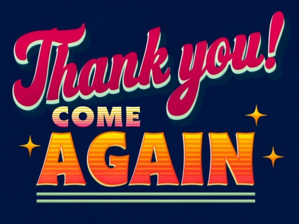 1024x768 Cheerful A Very Big Thank You Colorful Text Art Poster