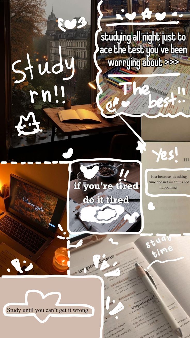736x1308 Cozy Studying Vision Board For Wallpaper Widget Or Something U Like!!