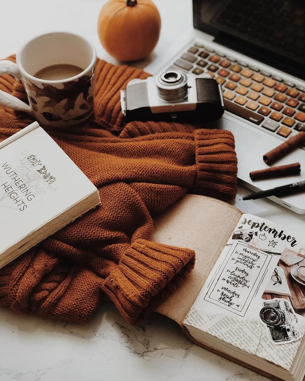 1024x1280 Autumn Study Vibes Wallpaper