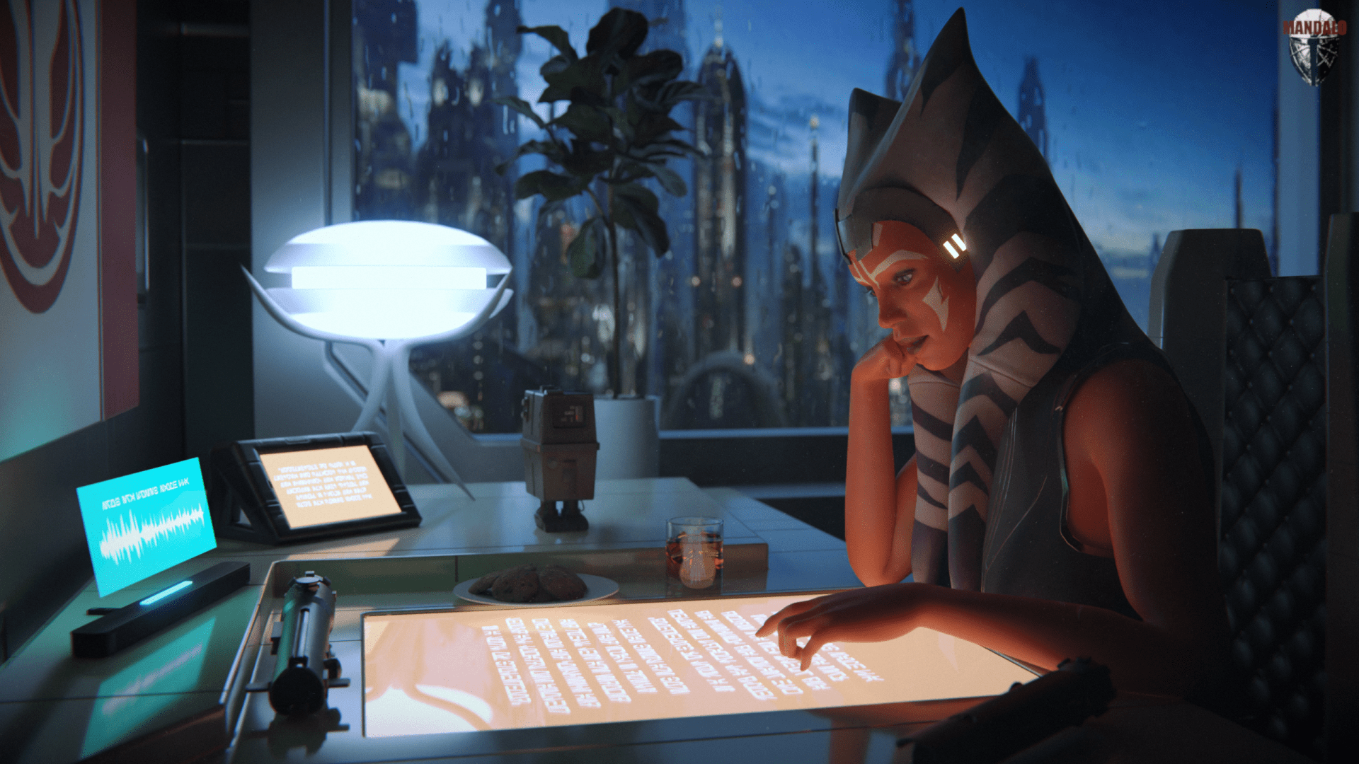1920x1080 HD Ahsoka Tano Lo Fi Study Wallpaperx1440