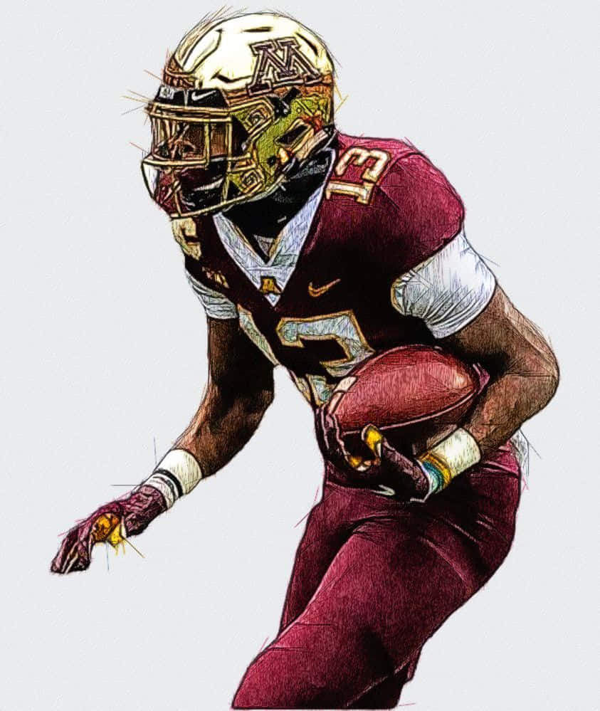 843x999 Download Rashod Bateman Minnesota Football Action Wallpaper