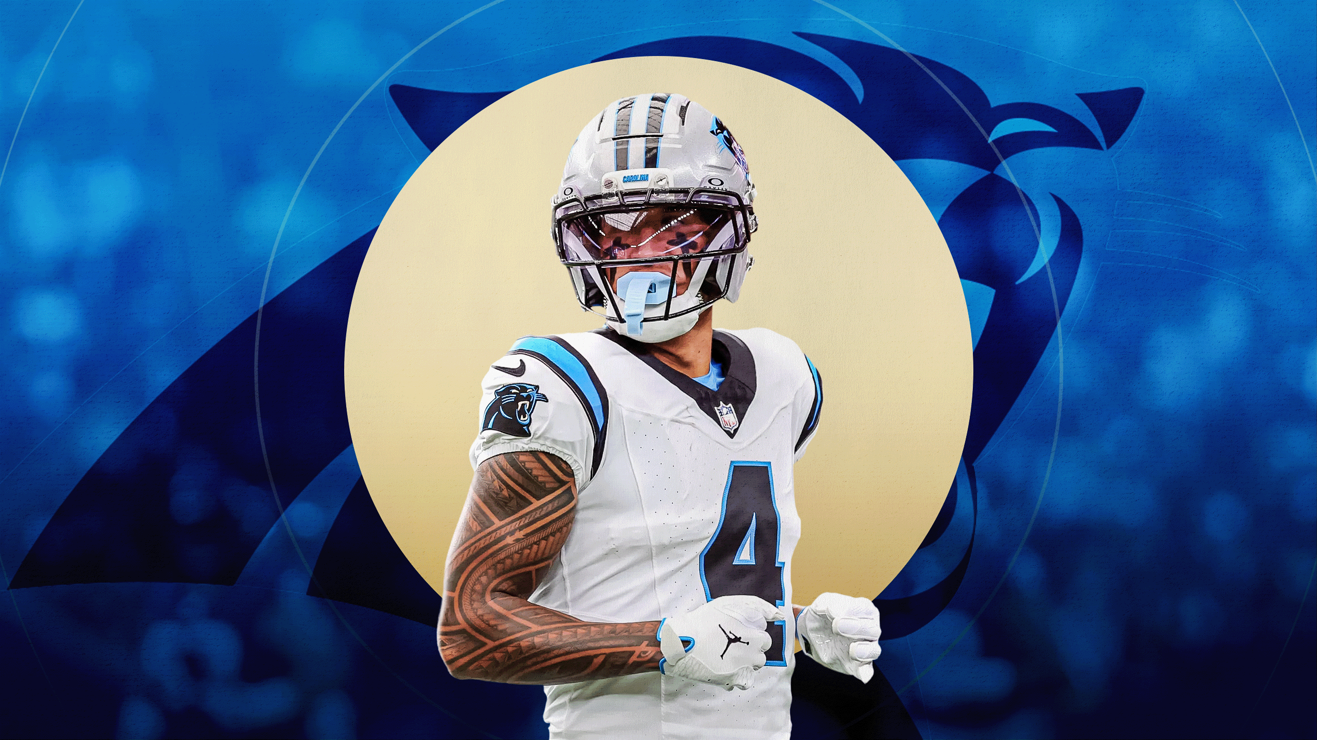 2560x1440 Tetairoa McMillan 2025 Player Profile