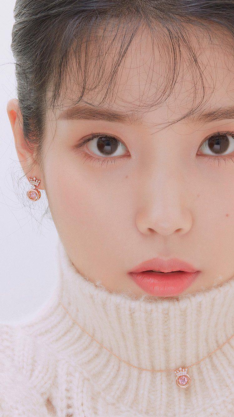 750x1334 iPhone wallpaper. kpop iu idol girl white