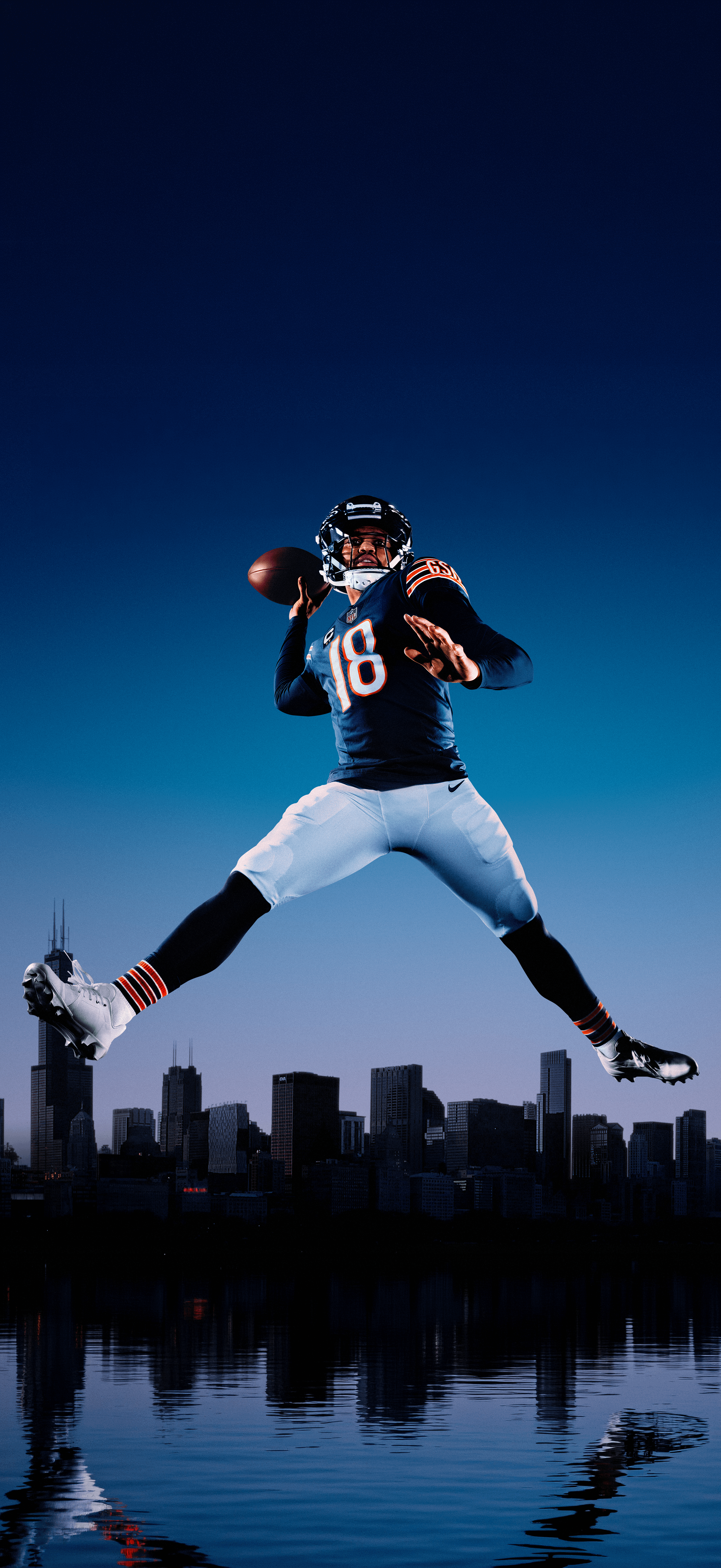 2412x5244 Caleb Williams Madden Cover Mobile Wallpaper