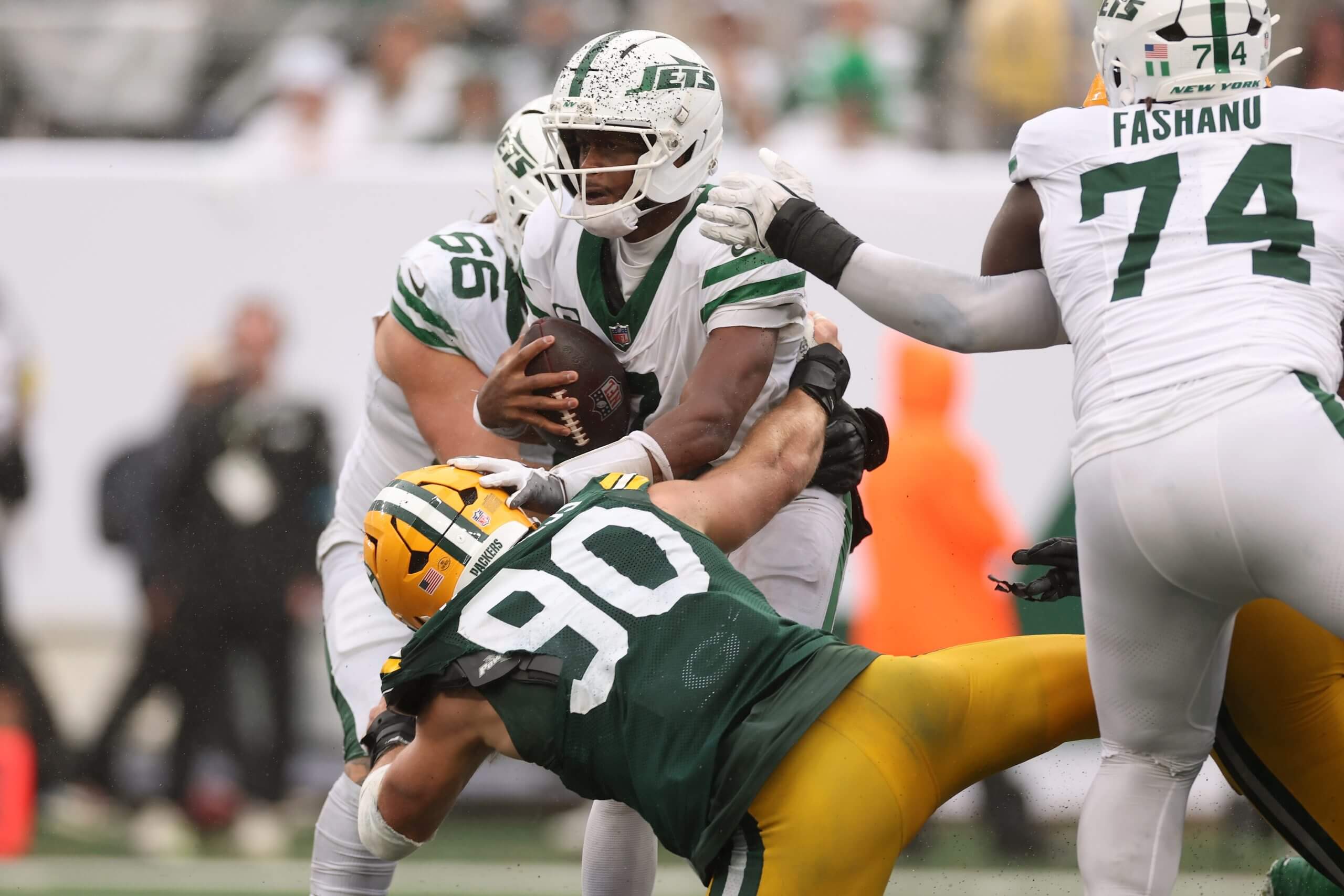 2560x1707 Packers' Lukas Van Ness emerges in comeback OT win over Jets: 'He's a dog'