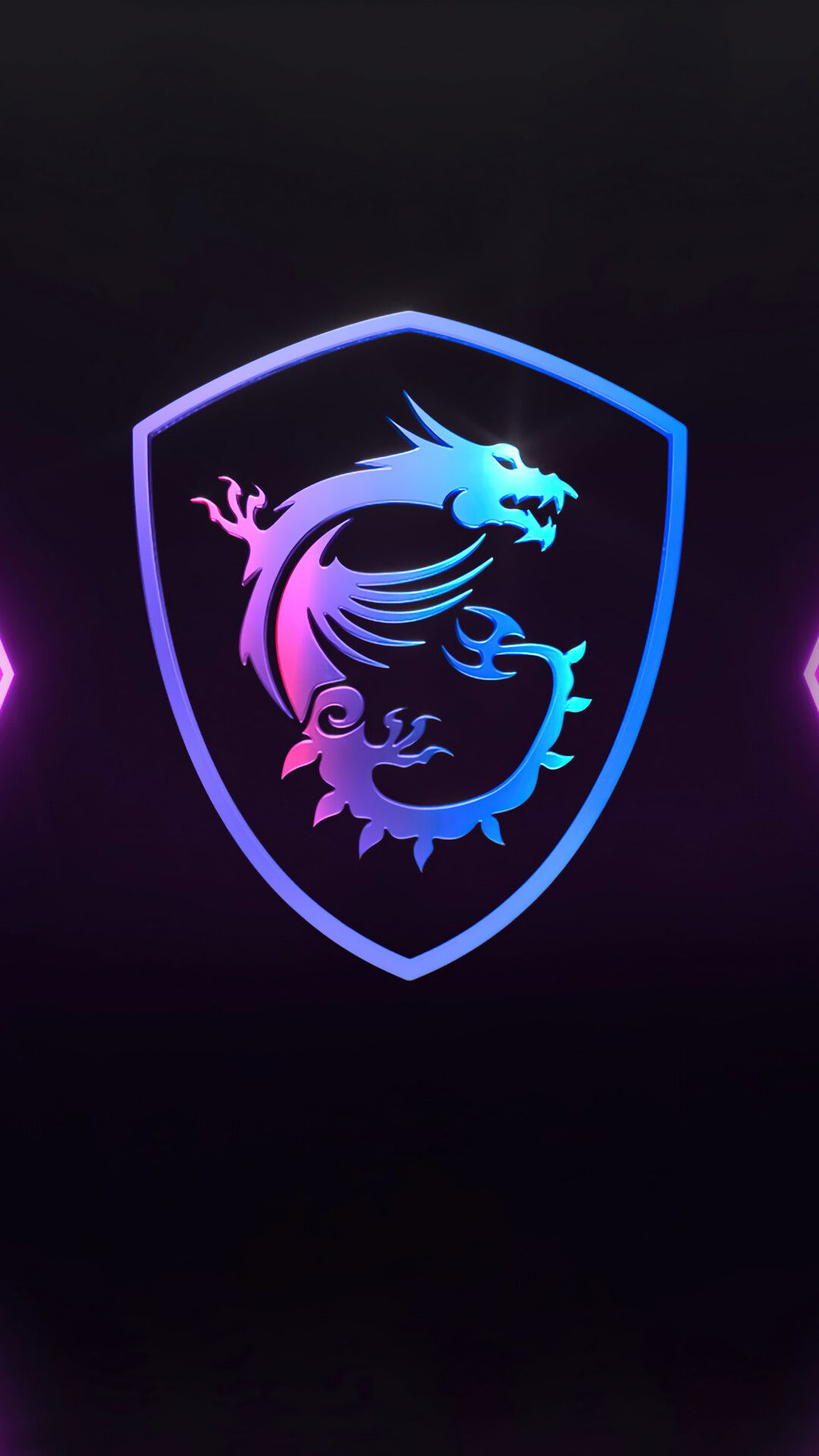 1080x1920 MSi Logo Neon Background Wallpaper 4K HD PC i