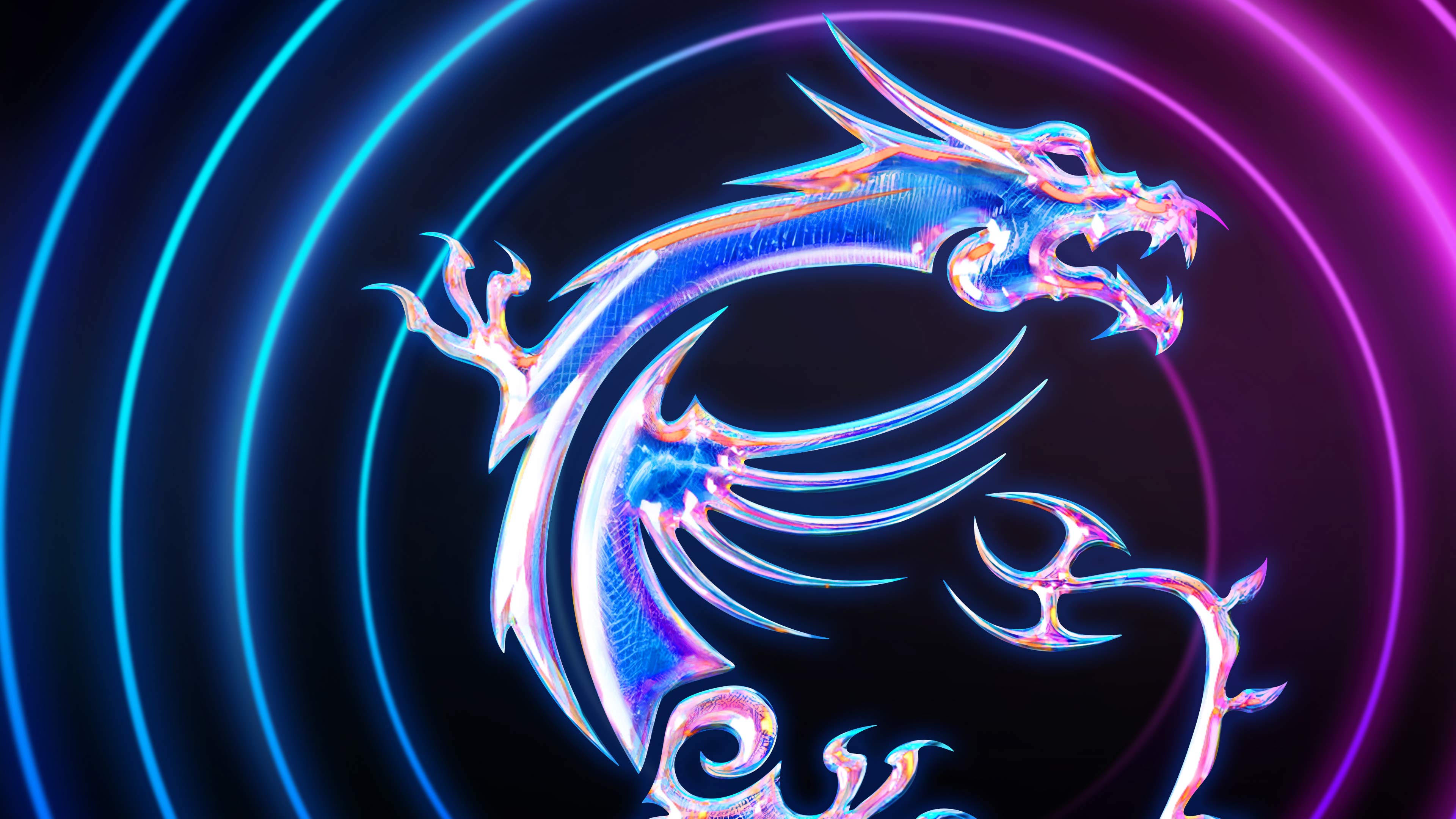 3840x2160 MSI Blue Wallpaper