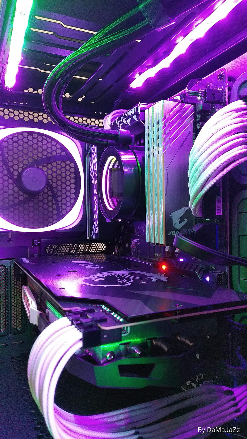 800x1422 Updated RGB build, nvidia, aorus, msi, gaming, nzxt, cablemod, HD phone wallpaper