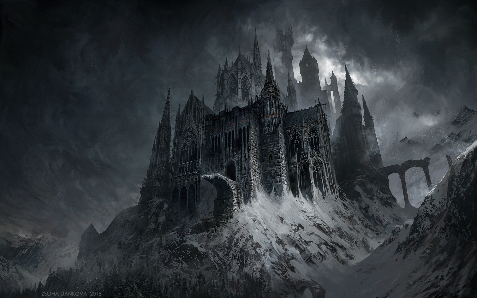 1920x1200 Dark Castle HD Wallpaper