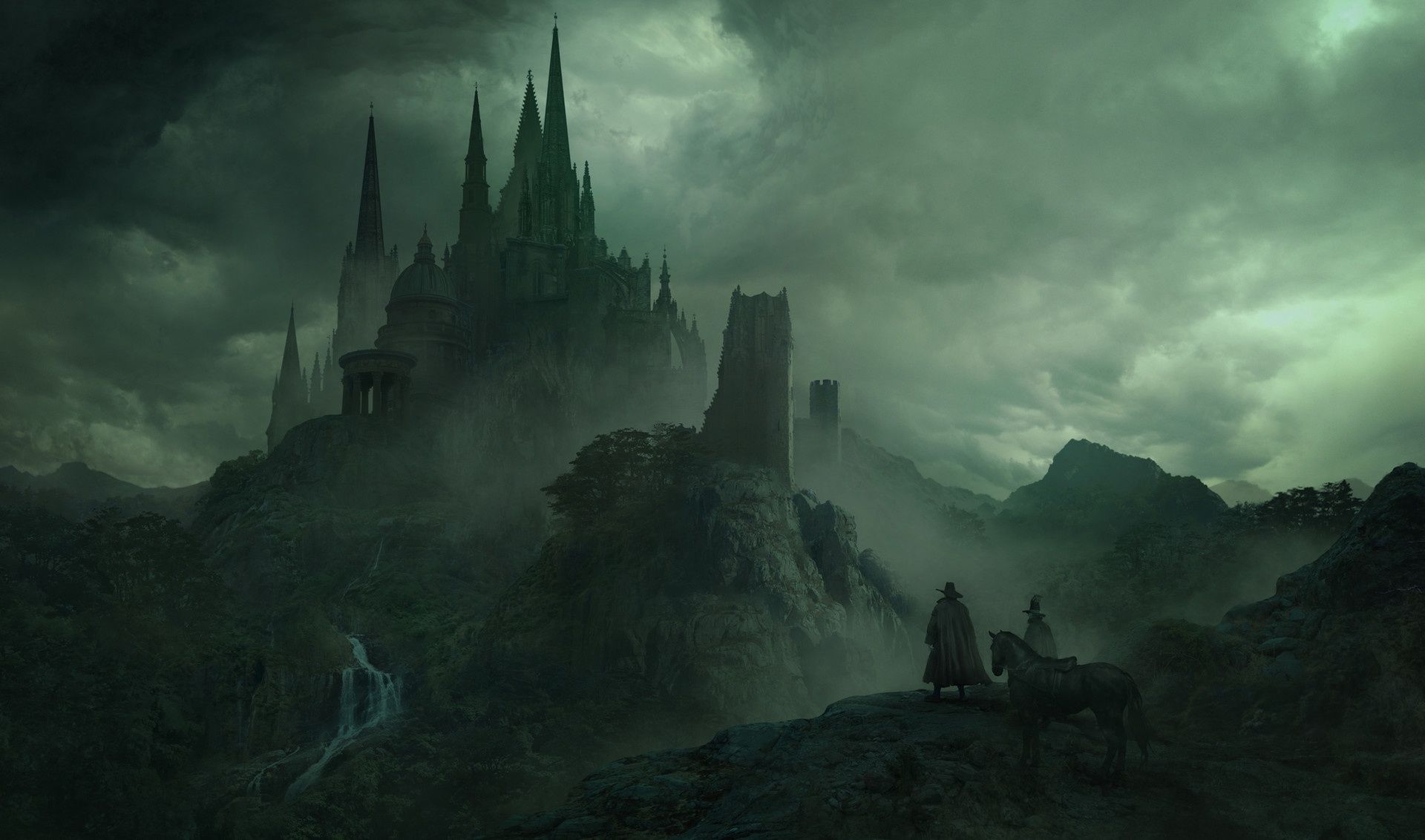 1920x1132 Dark Castle Amidst Stormy Clouds. HD Wallpaper by Guillem H. Pongiluppix1132