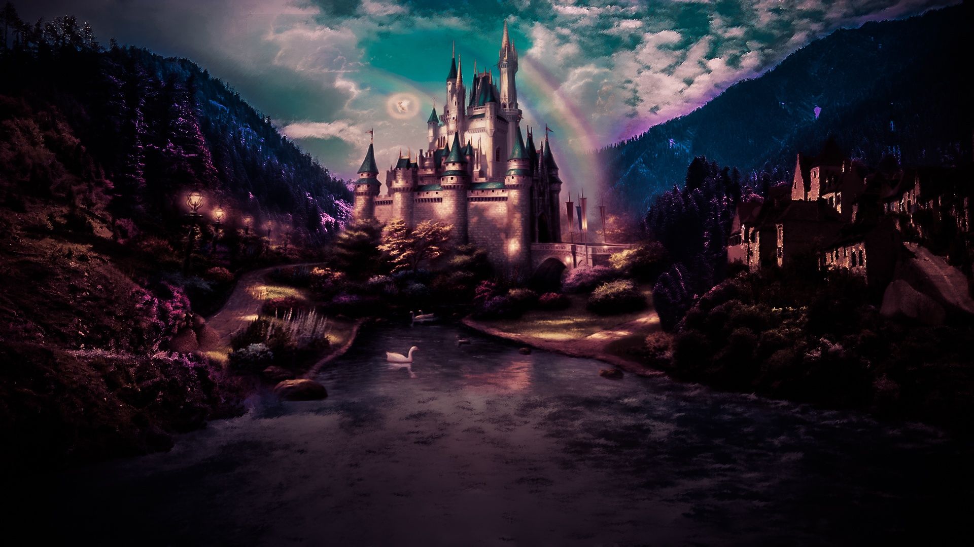 1920x1080 Dark Castle Land Fairytale 4K UHD Wallpaper for UltraHD Desktop and TV : Widescreen and UltraWide Display : Smartphone and Tablet Devices